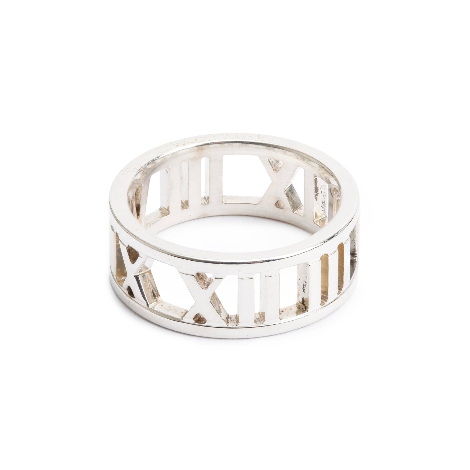 Tiffany & Co. Sterling Silver Atlas Open Ring, Size 5