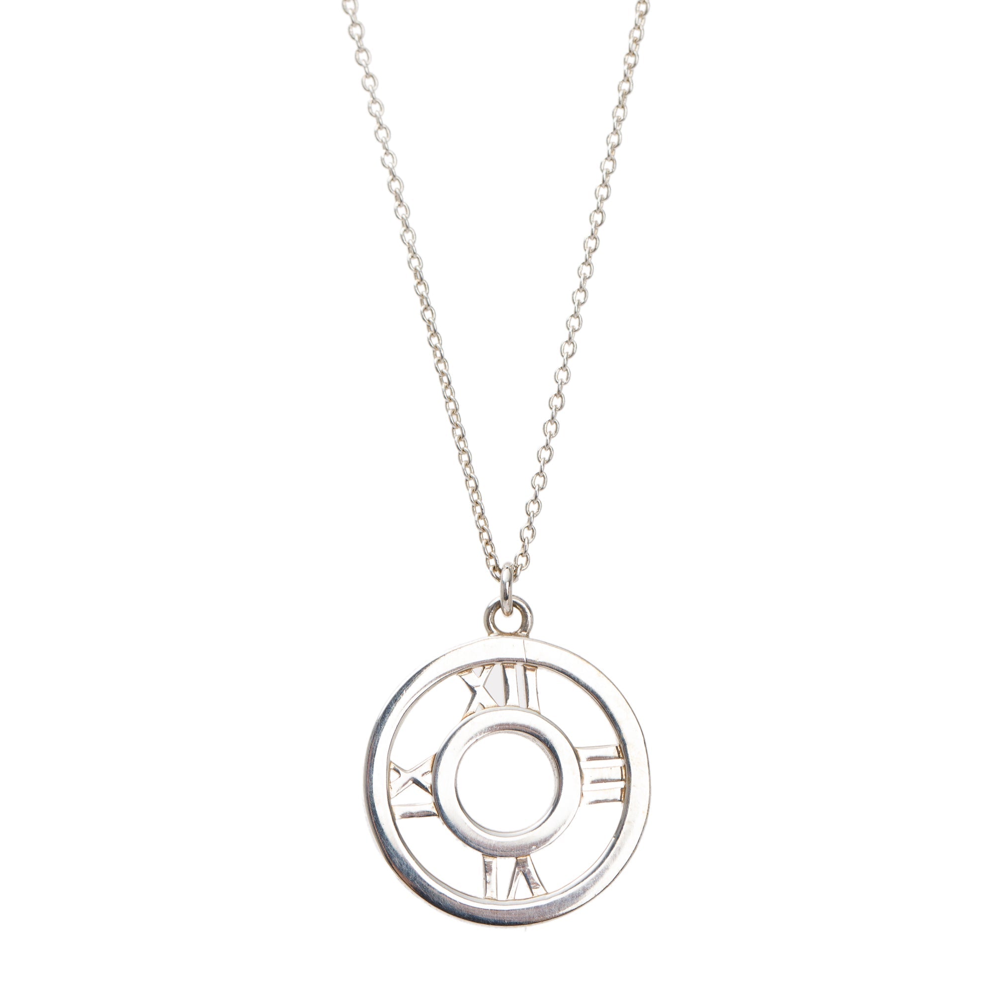 Tiffany & Co. Sterling Silver Atlas Pendant Necklace