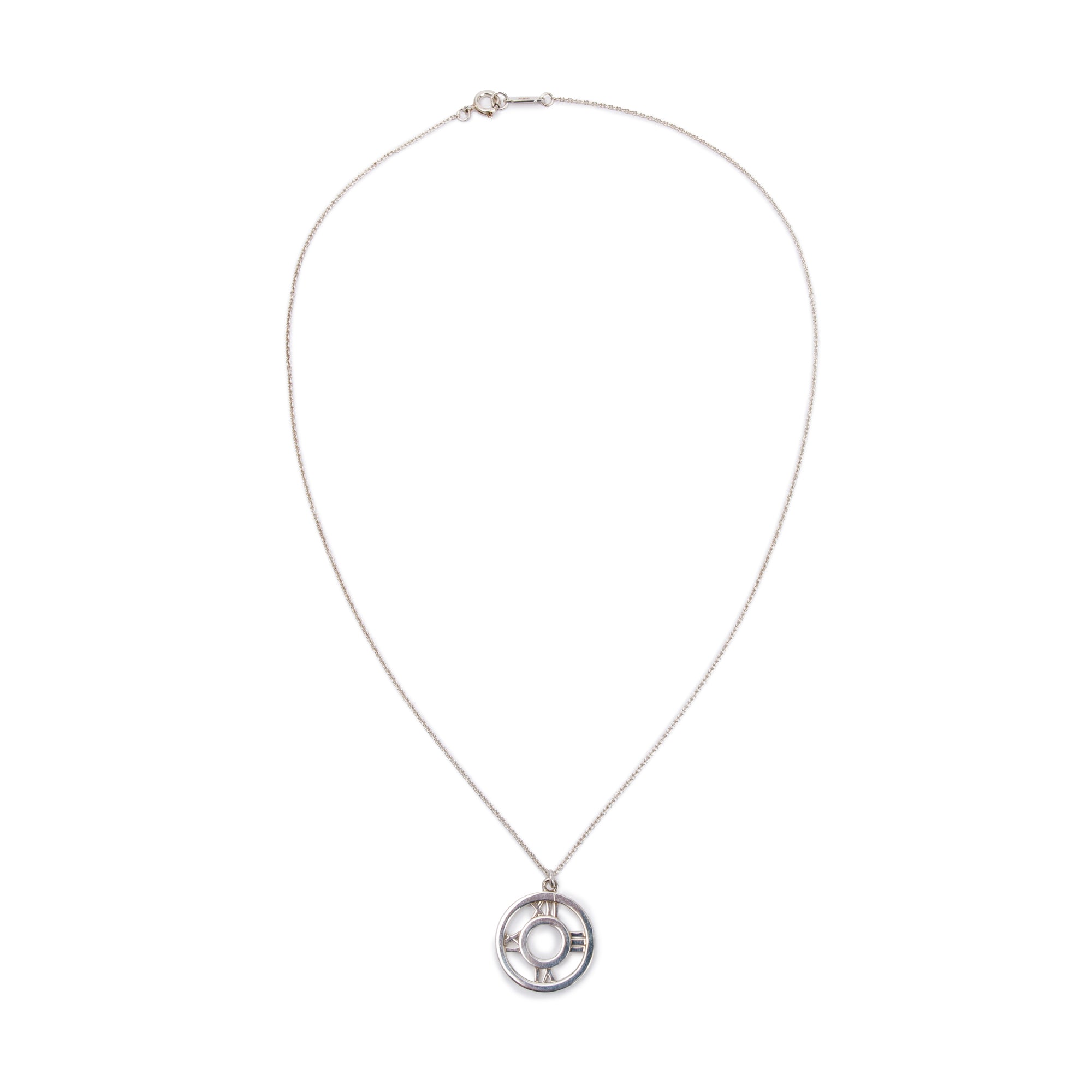 Tiffany & Co. Sterling Silver Atlas Pendant Necklace