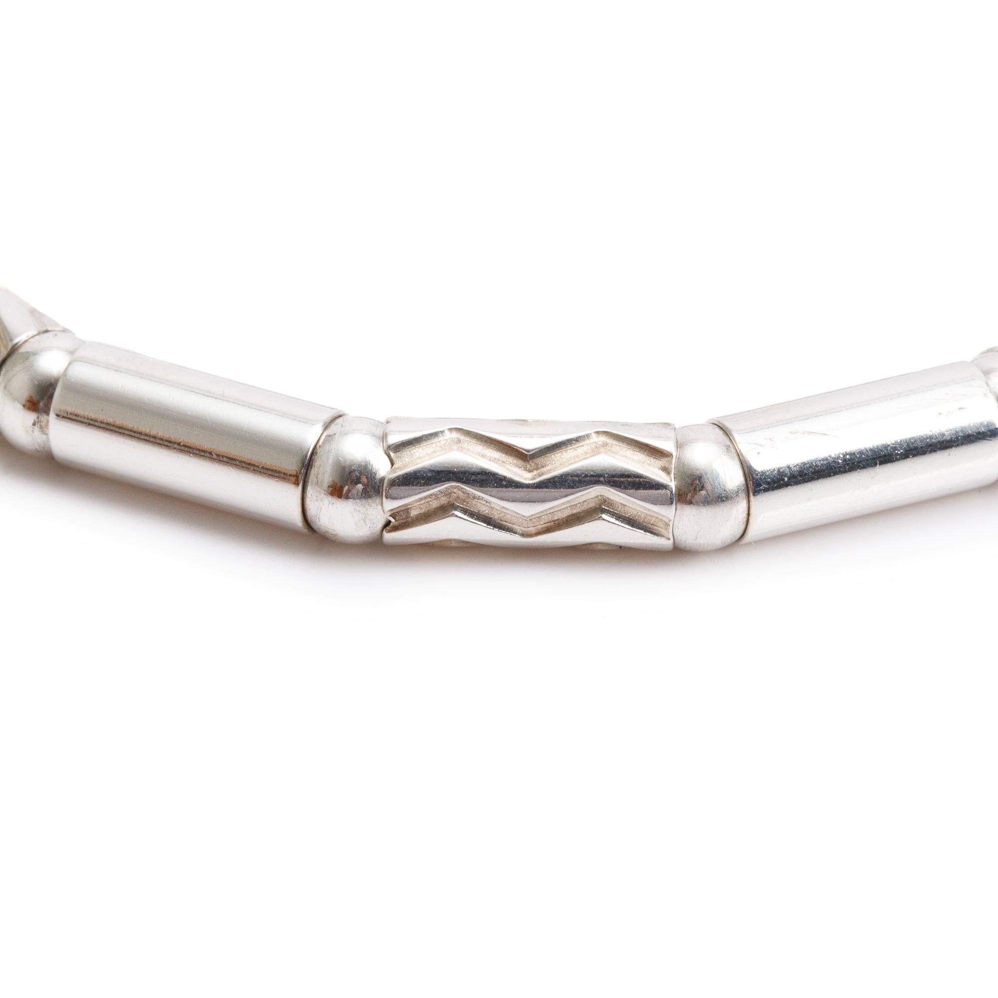Tiffany & Co. Sterling Silver Aztec Zig Zag Link Bracelet