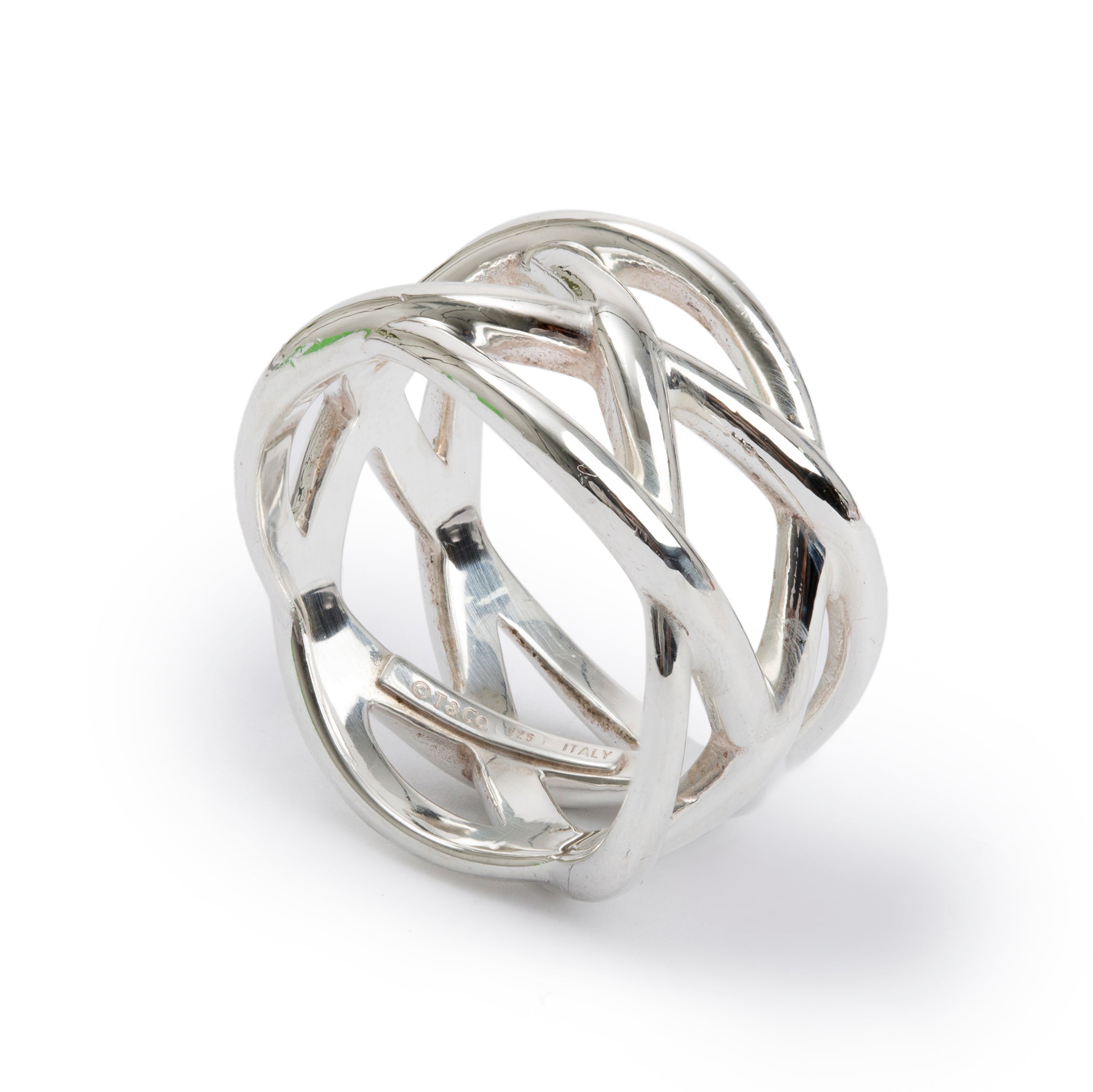 Tiffany & Co. Sterling Silver Celtic Knot Band, Ring Size 8.25