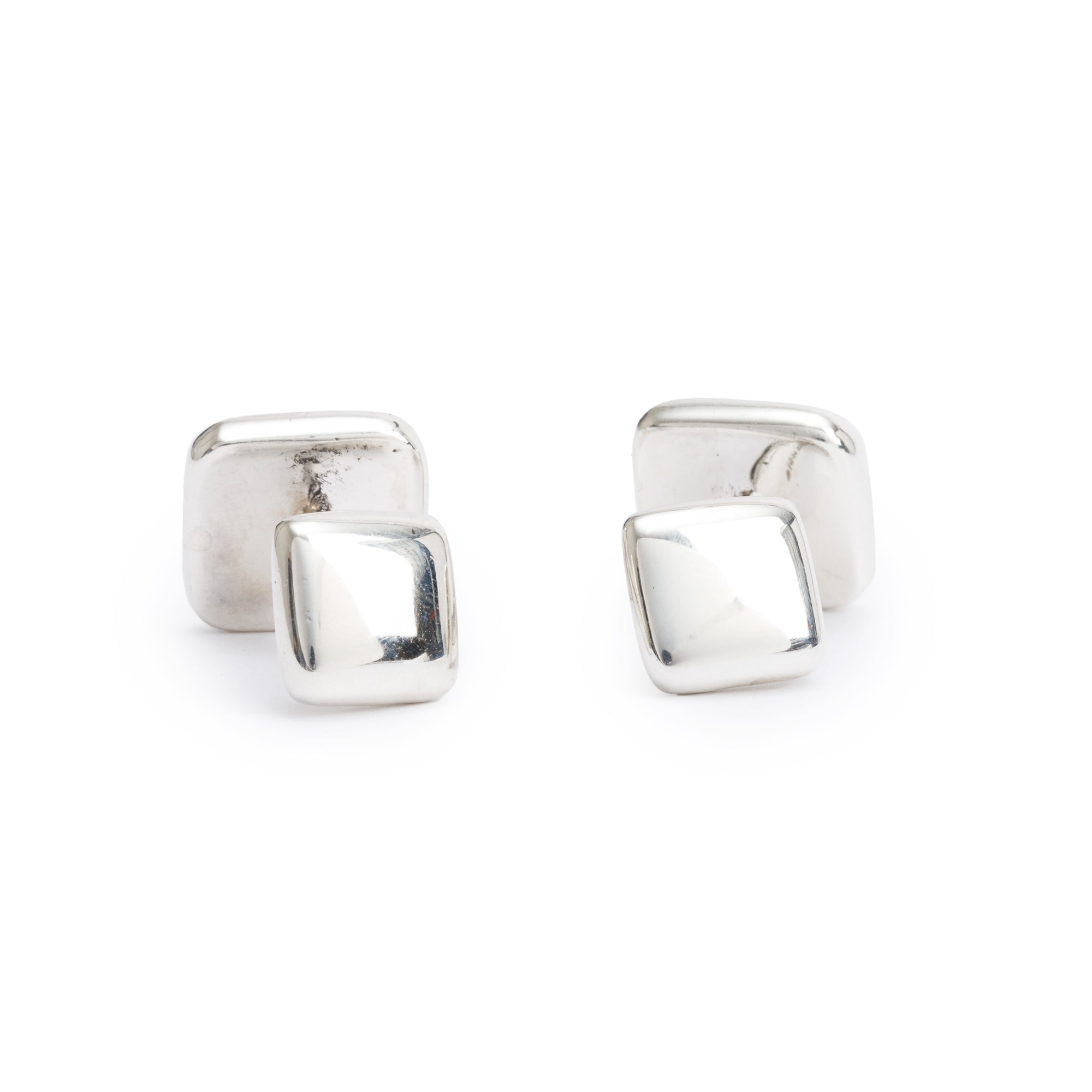 Tiffany & Co. Sterling Silver Cushion Square Cuff Links