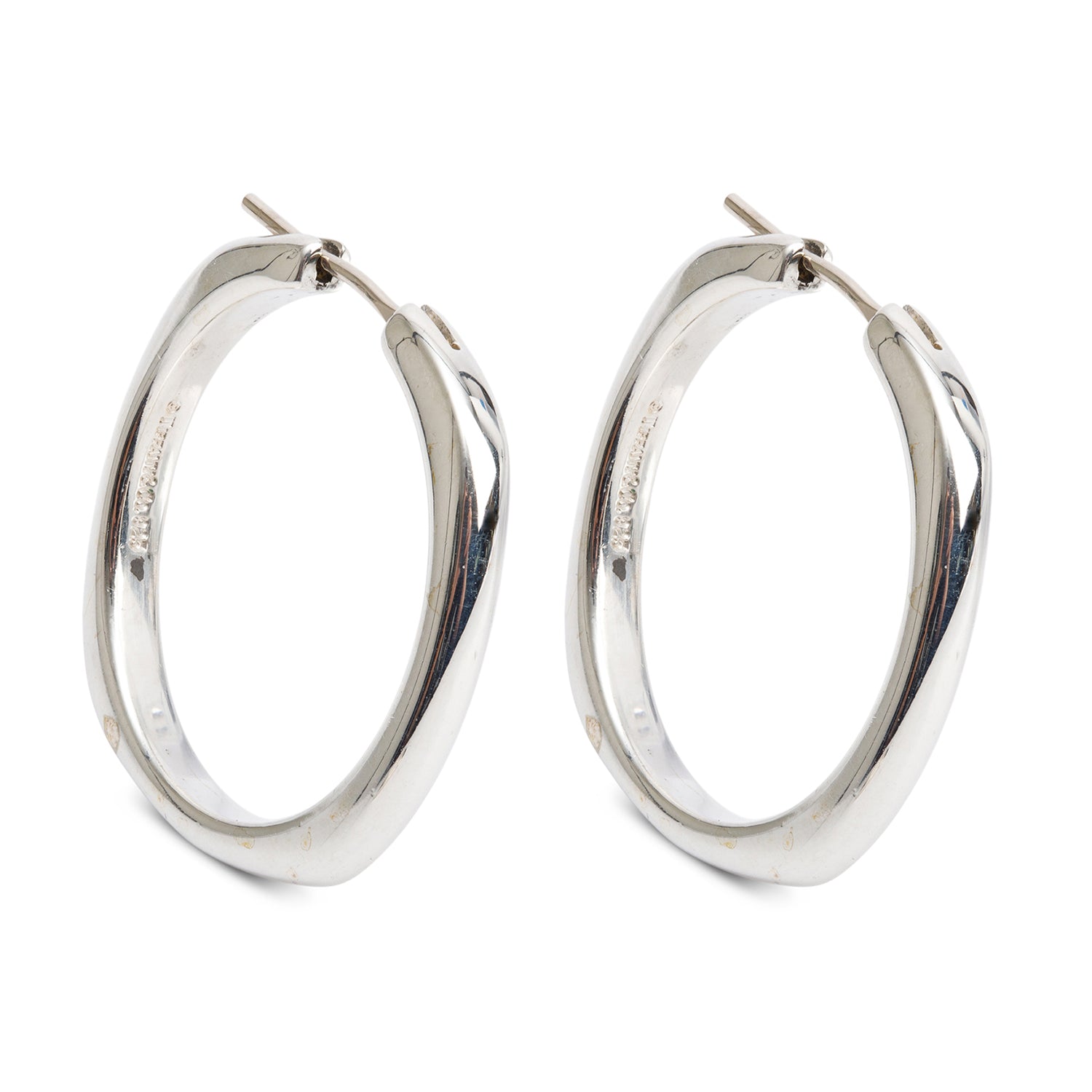 Tiffany & Co. Sterling Silver Cushion Square Hoop Earrings