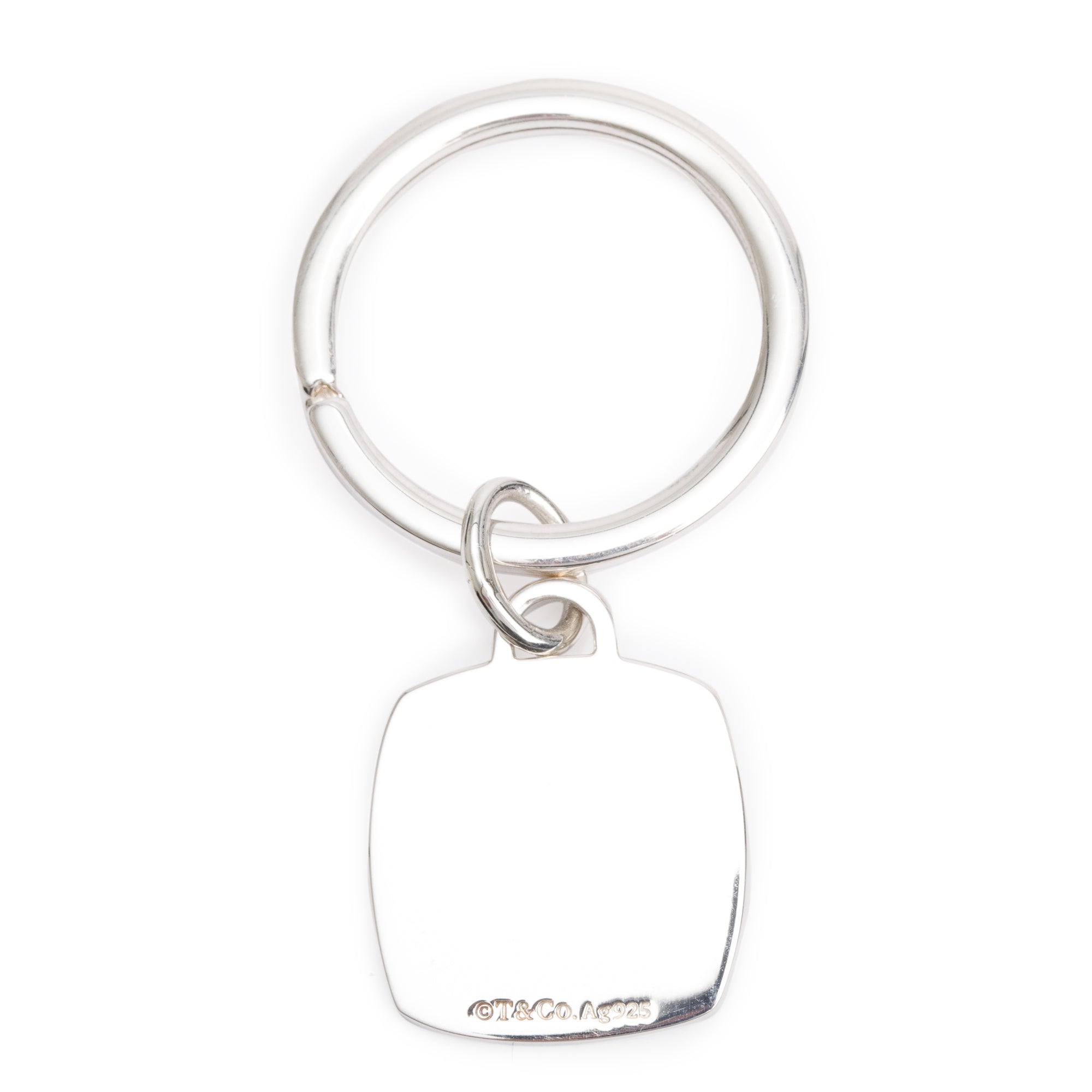 Tiffany & Co. Sterling Silver Cushion Tag Key Ring