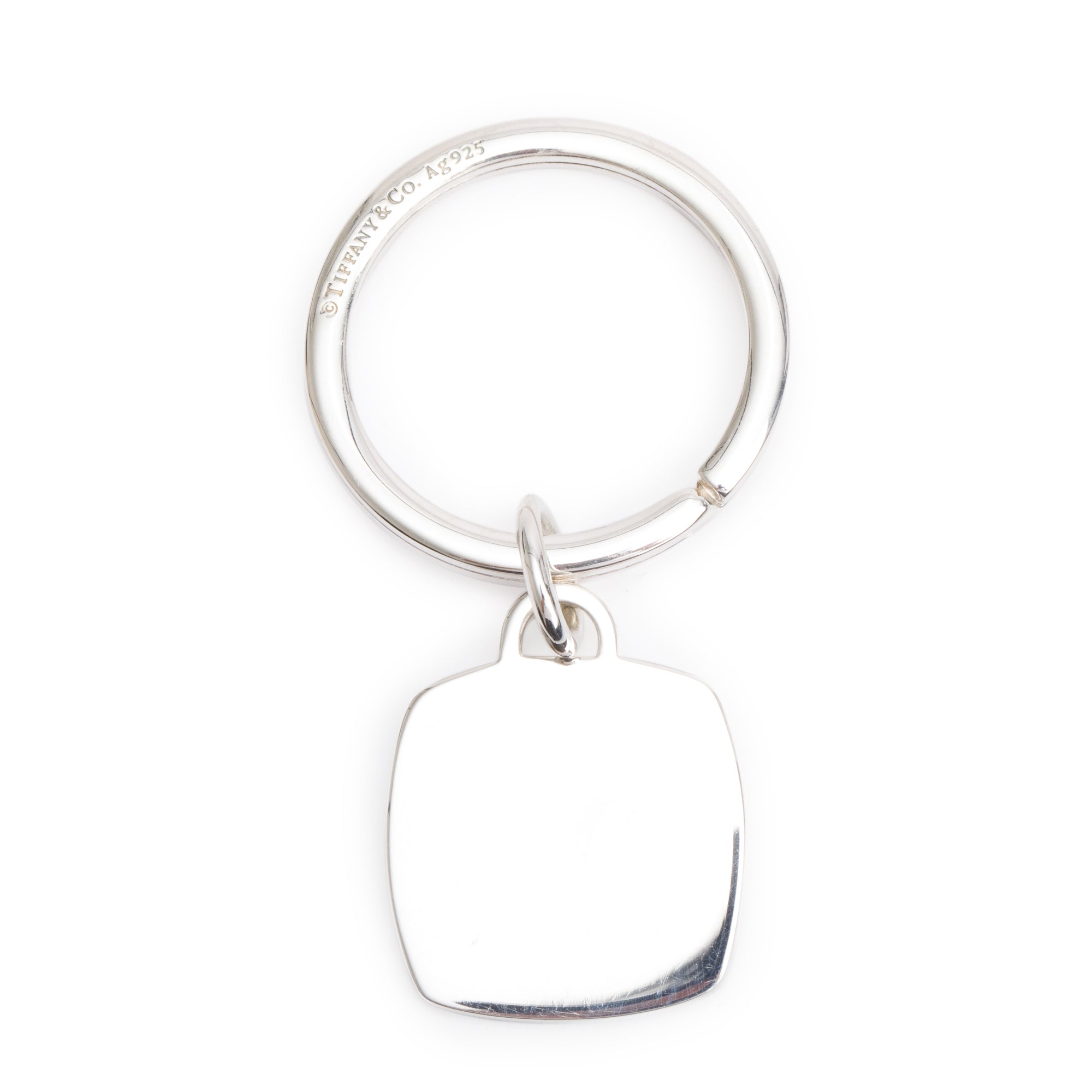 Tiffany & Co. Sterling Silver Cushion Tag Key Ring