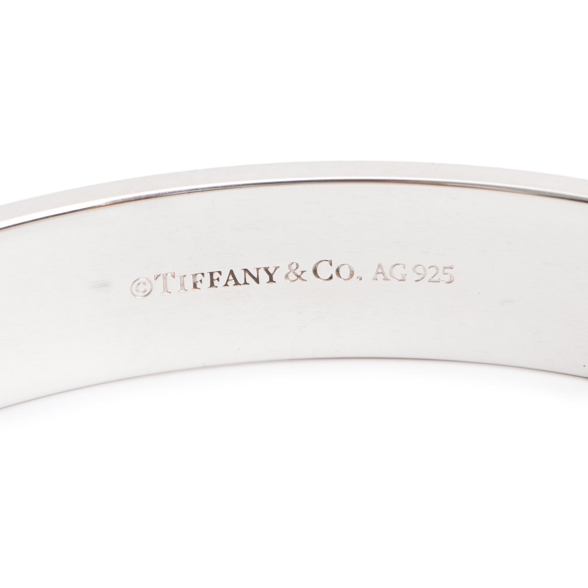 Tiffany & Co. Sterling Silver Diamond Locks Bangle