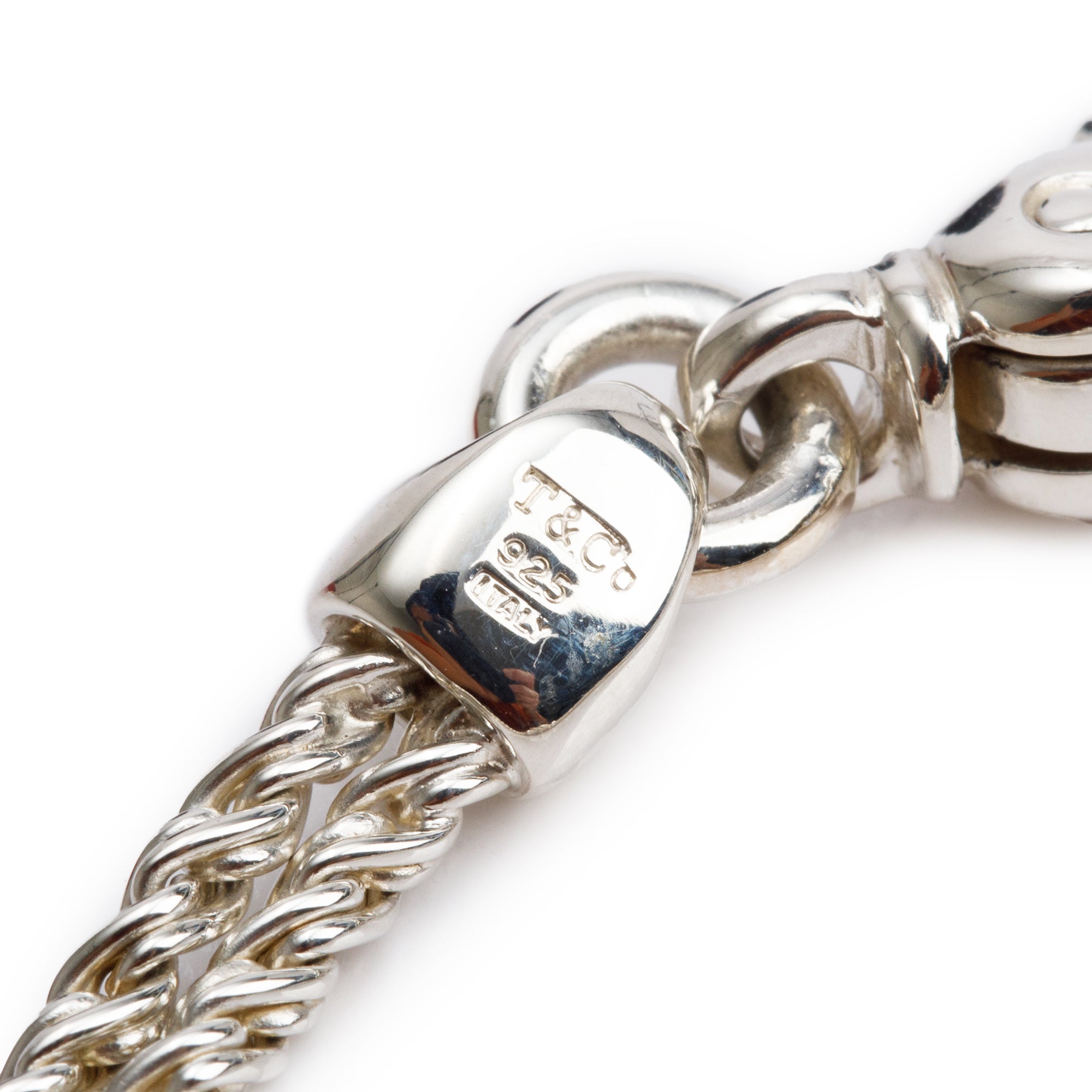 Tiffany & Co. Sterling Silver Double Rope Love Knot Bracelet