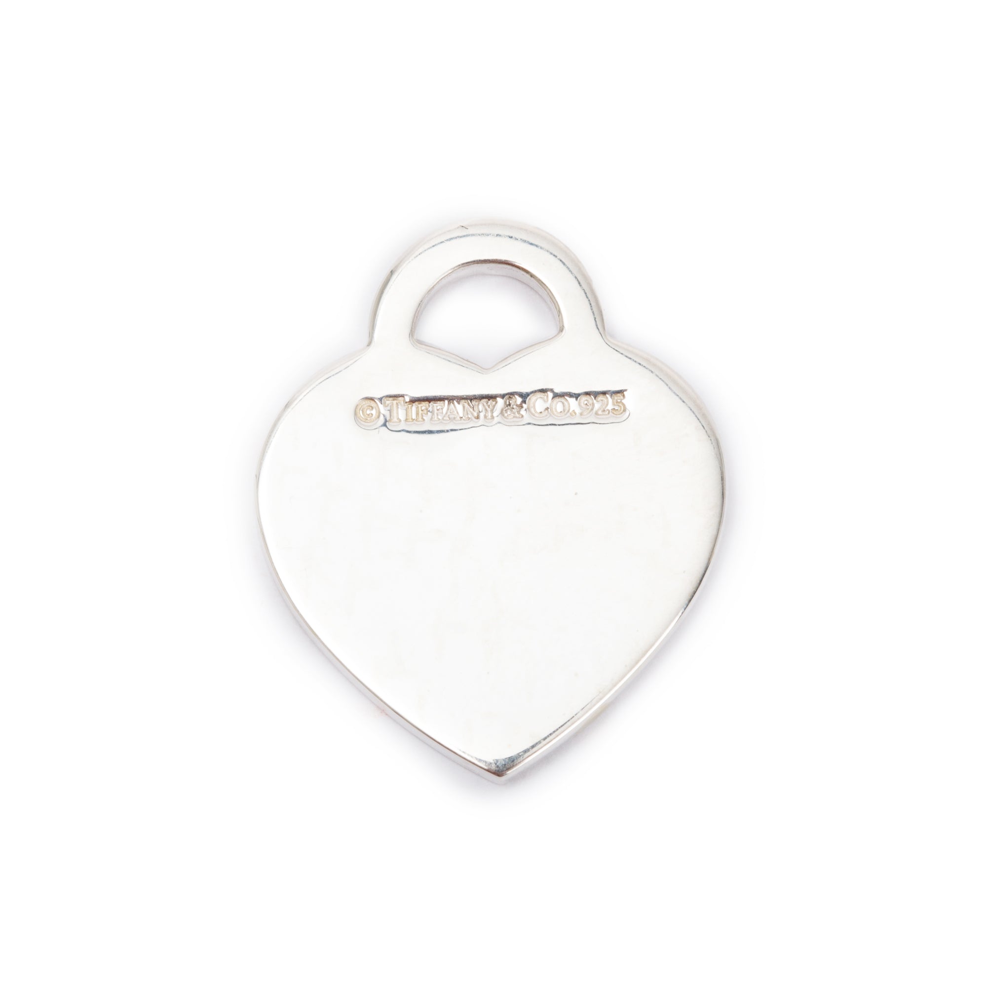 Tiffany & Co. Sterling Silver 'Dream A little Dream' Notes Medium Heart Tag Charm