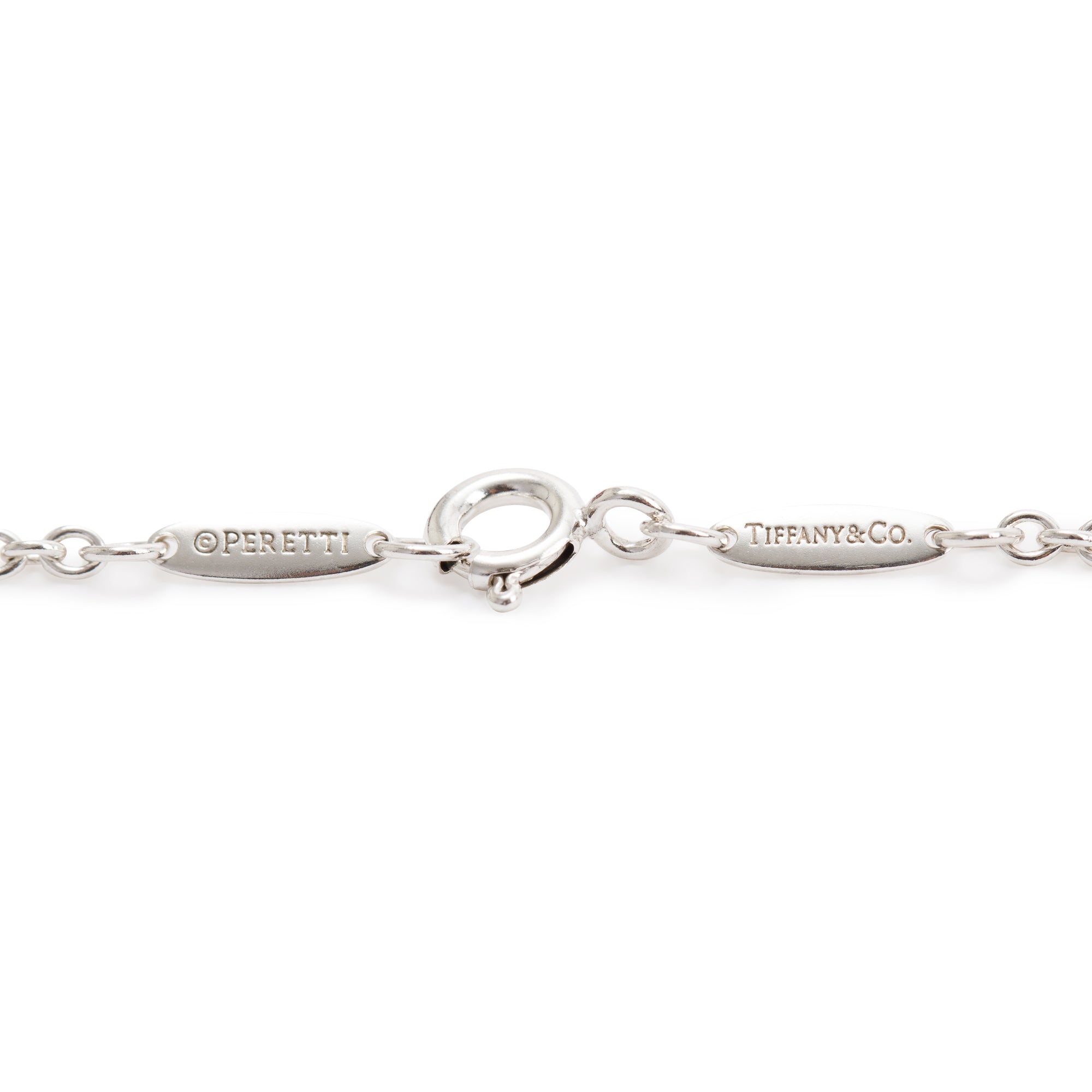 Tiffany & Co. Sterling Silver Elsa Peretti Open Heart Lariat