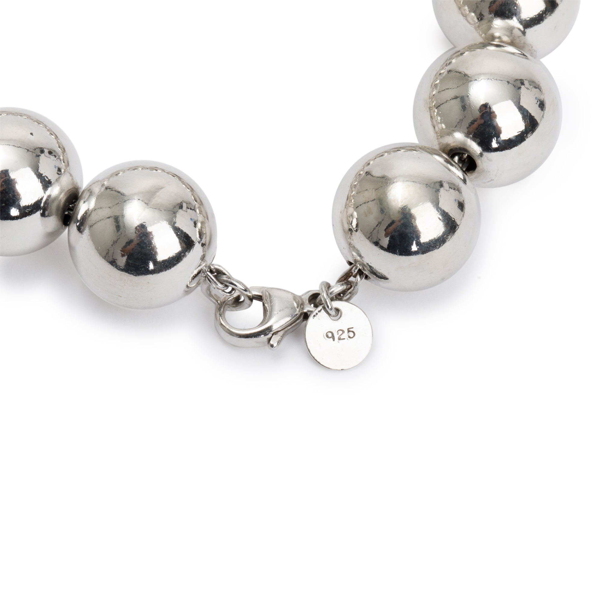 Tiffany & Co. Sterling Silver Extra Large 14 MM HardWear Ball Bracelet