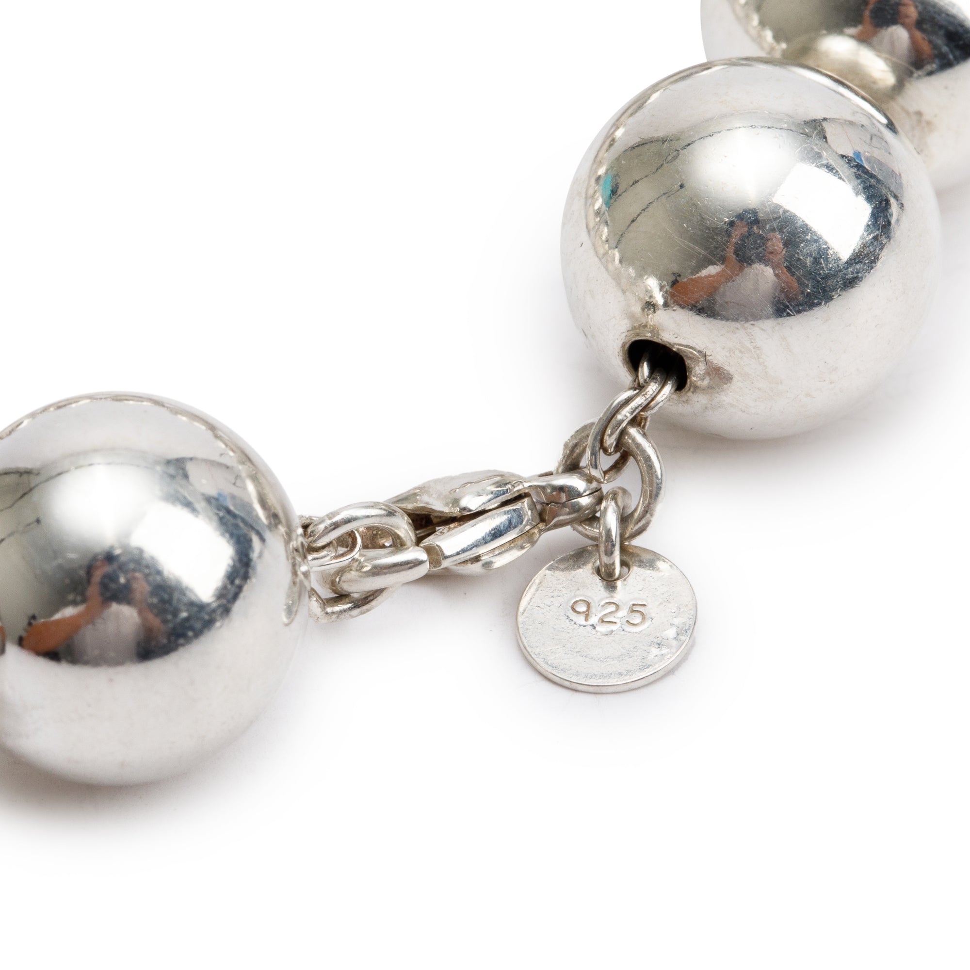 Tiffany & Co. Sterling Silver Extra Large 14 MM HardWear Ball Bracelet