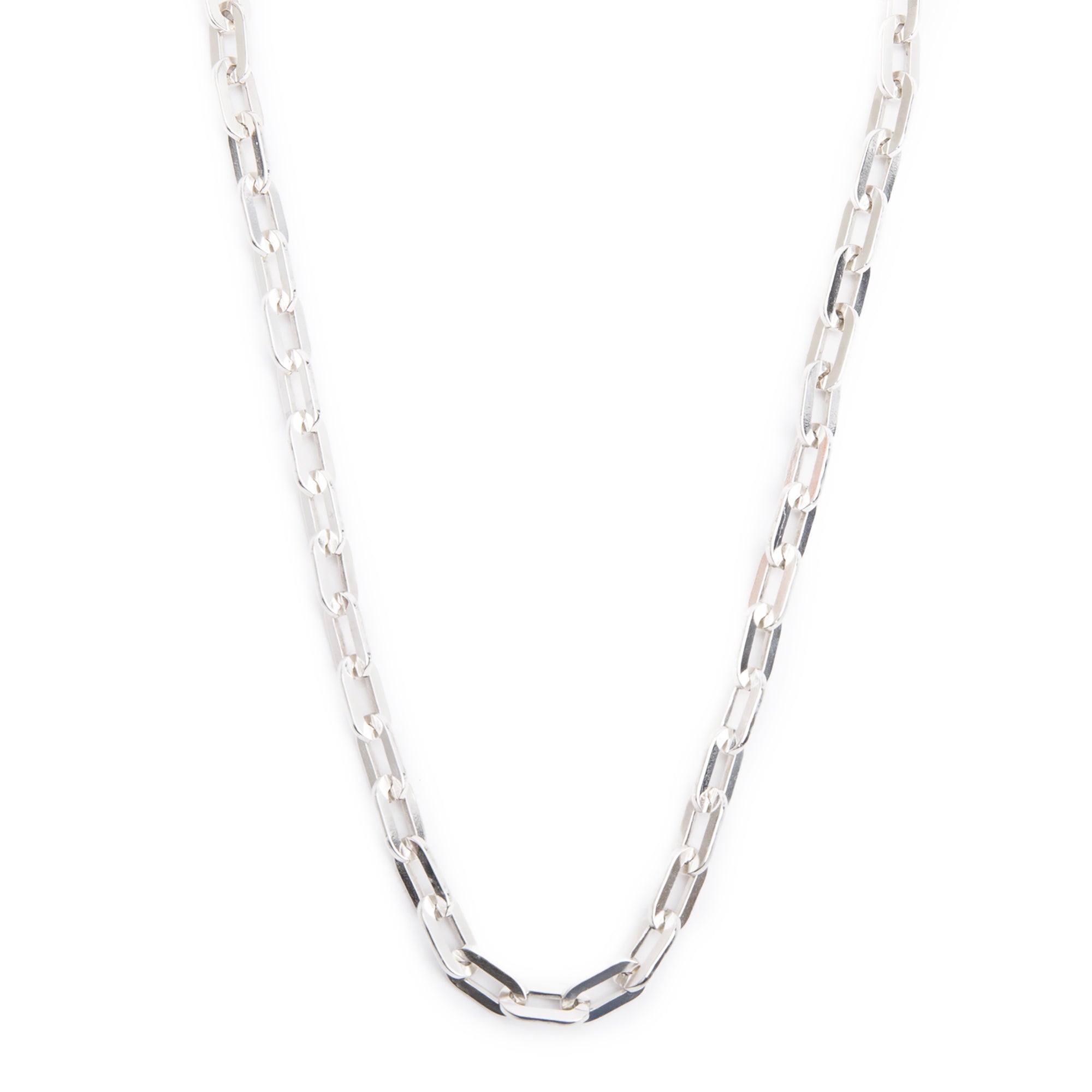 Tiffany & Co. Sterling Silver Flat Oval Link Necklace