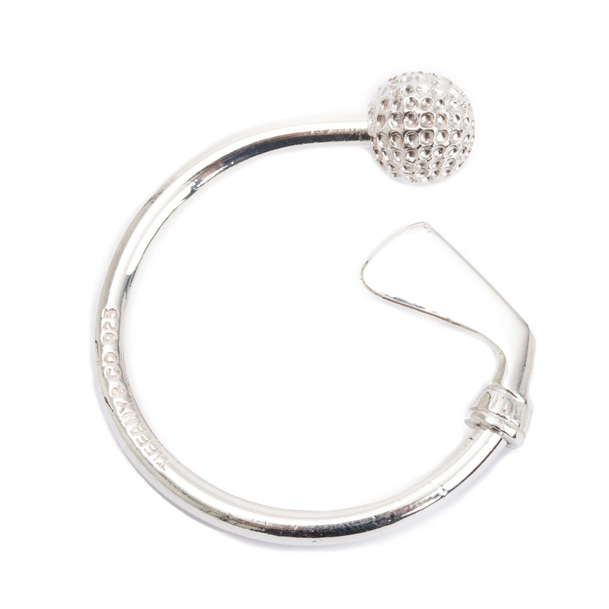 Tiffany & Co. Sterling Silver Golf Ball Key Ring