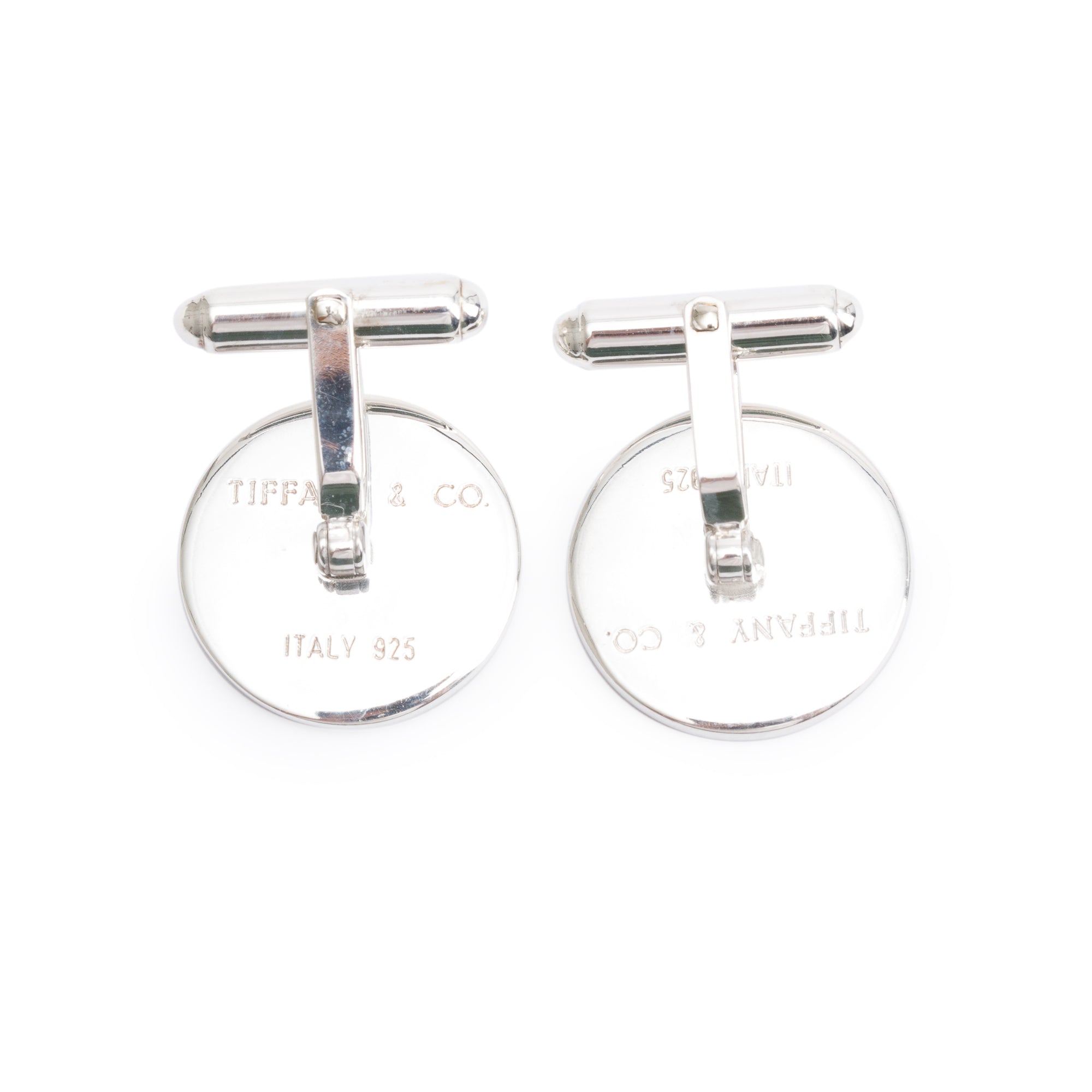 Tiffany & Co. Sterling Silver Golf Player Enamel Cufflinks