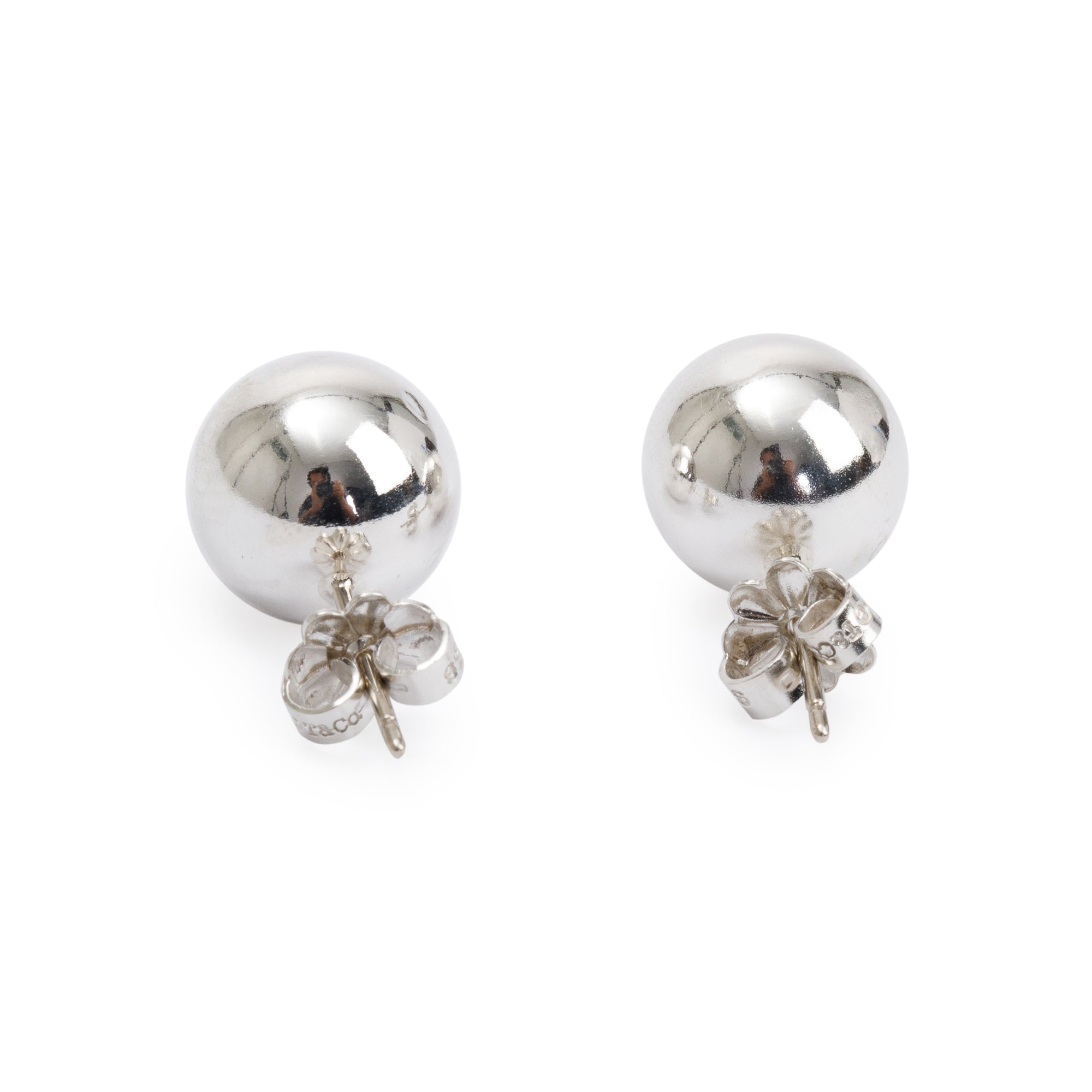 Tiffany & Co. Sterling Silver HardWear 10 MM Ball Earrings