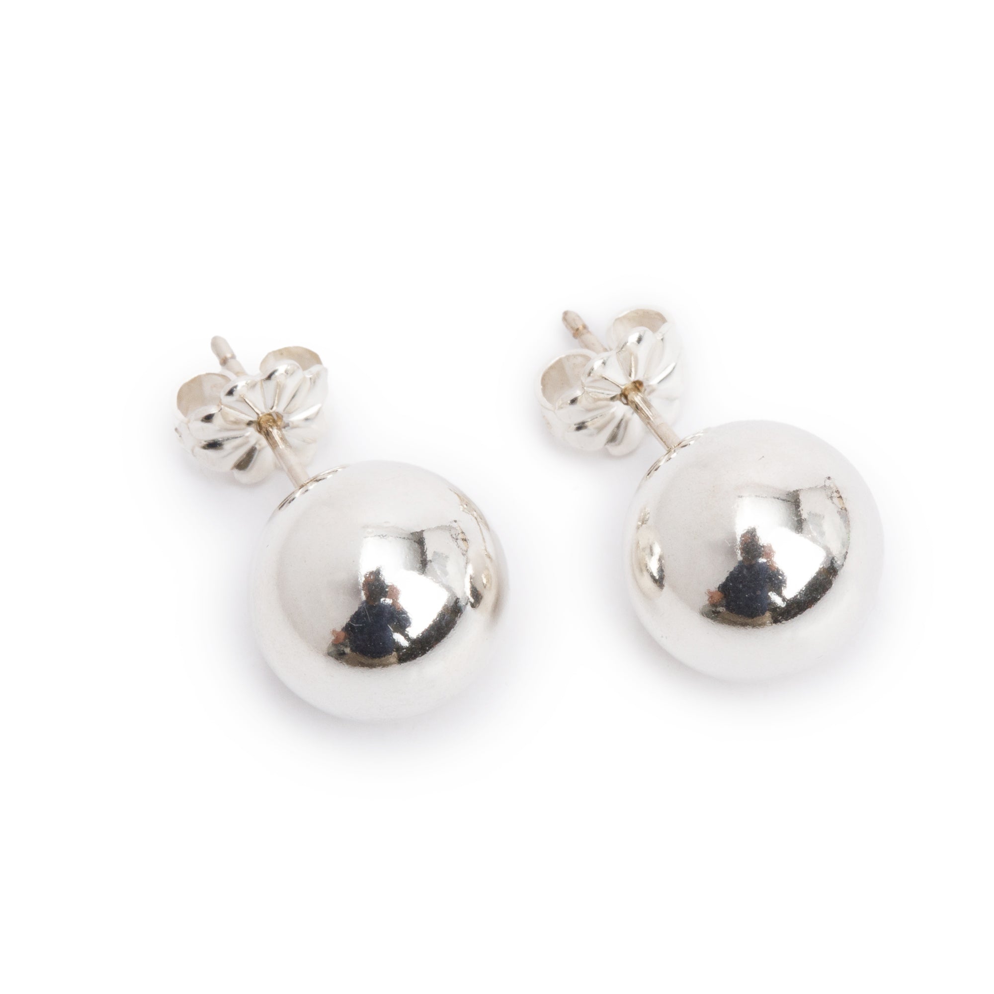 Tiffany & Co. Sterling Silver HardWear 10 MM Ball Earrings