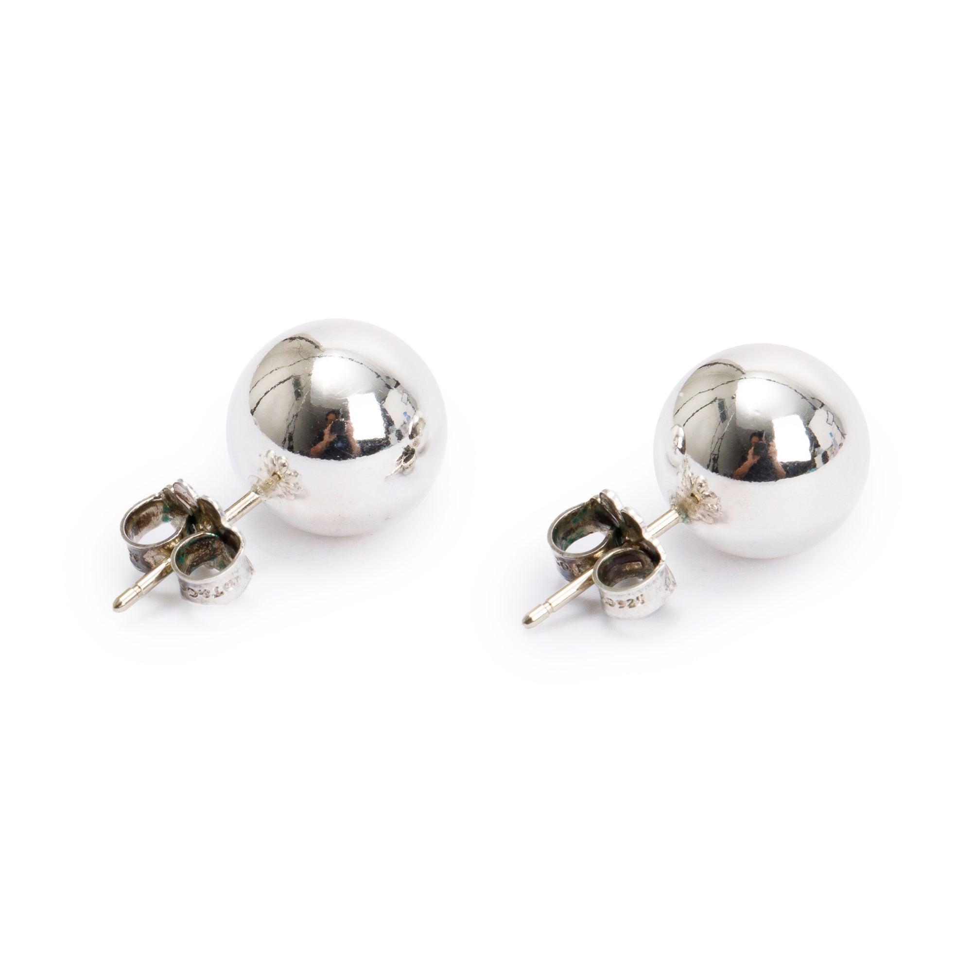 Tiffany & Co. Sterling Silver HardWear 10 MM Ball Earrings