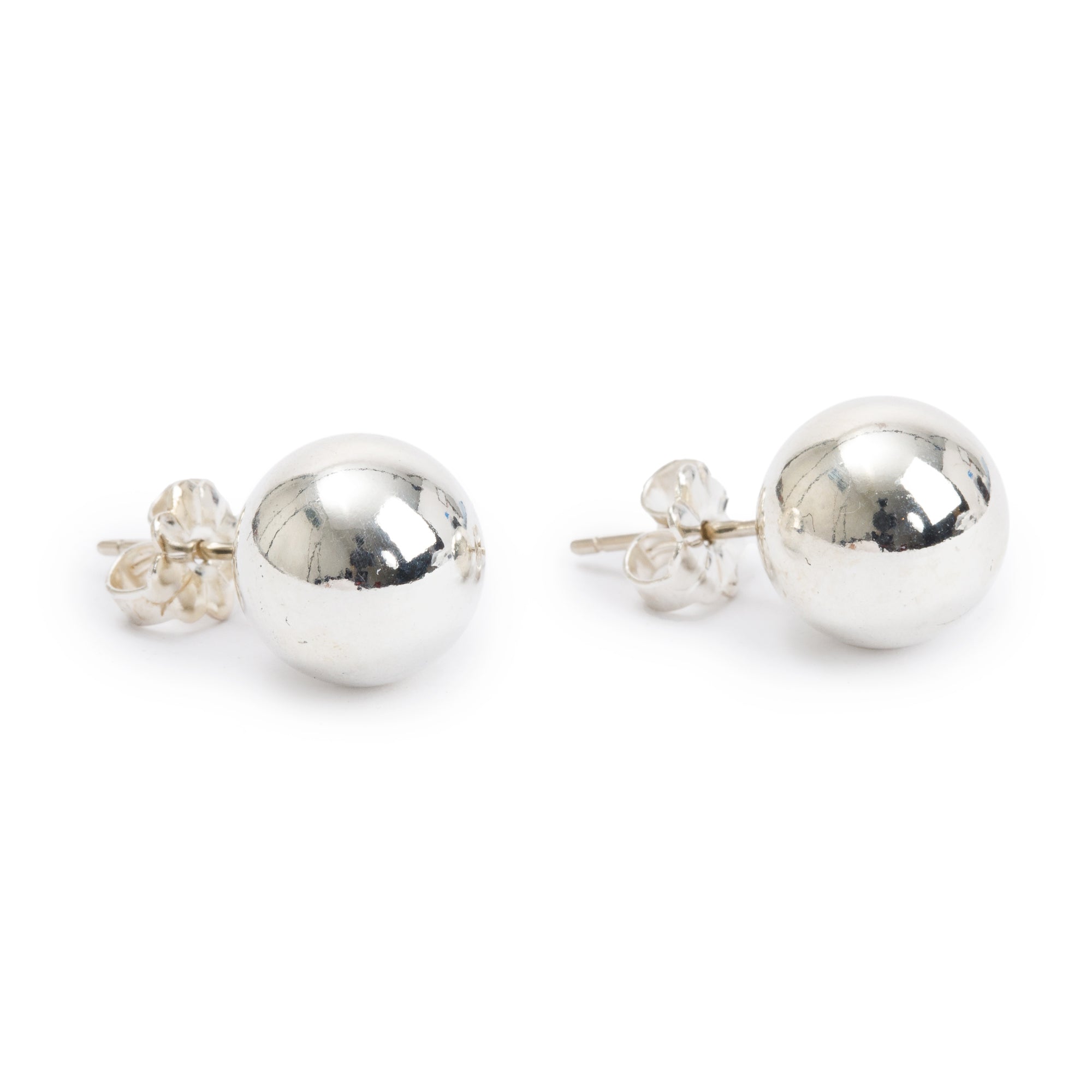 Tiffany & Co. Sterling Silver HardWear 10 MM Ball Earrings