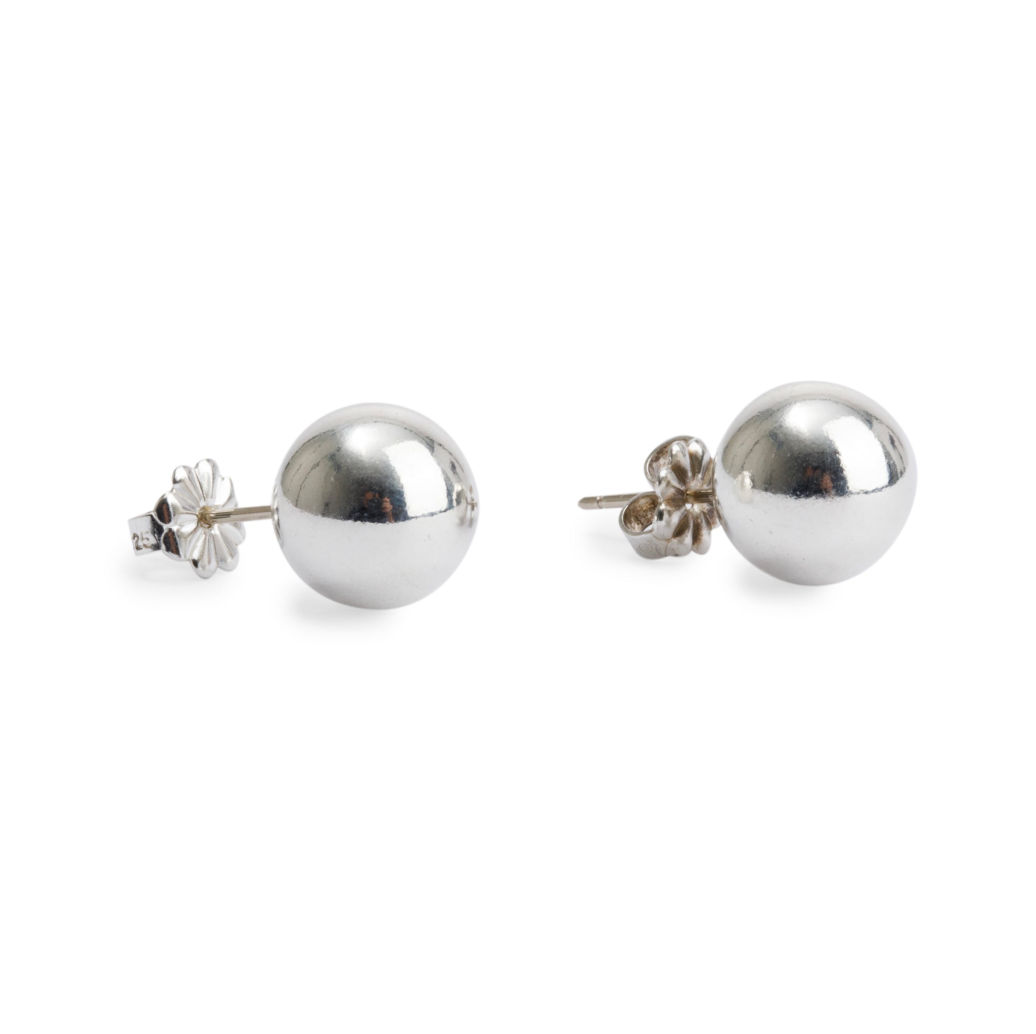 Tiffany & Co. Sterling Silver HardWear 10 MM Ball Earrings