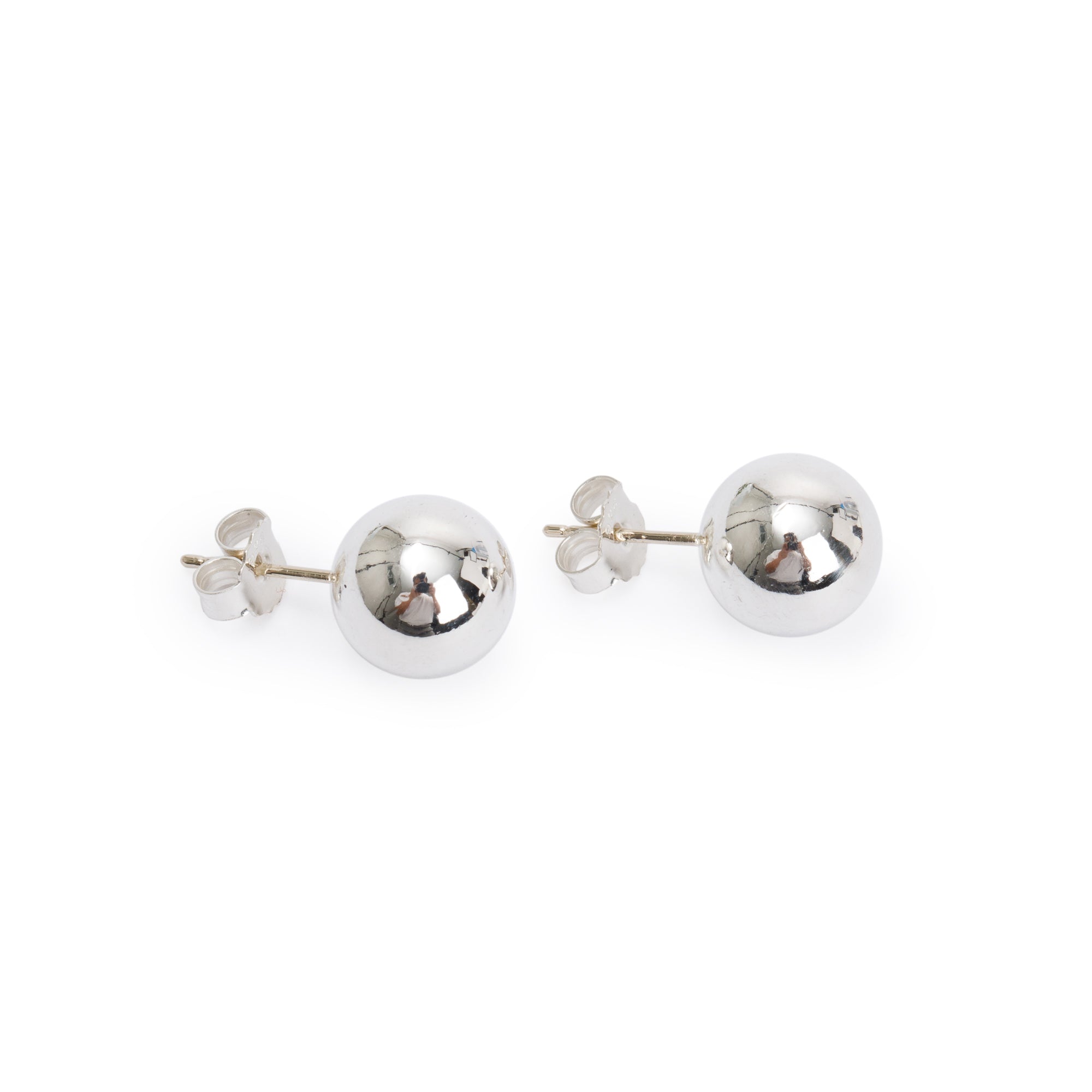 Tiffany & Co. Sterling Silver HardWear 10 MM Ball Earrings