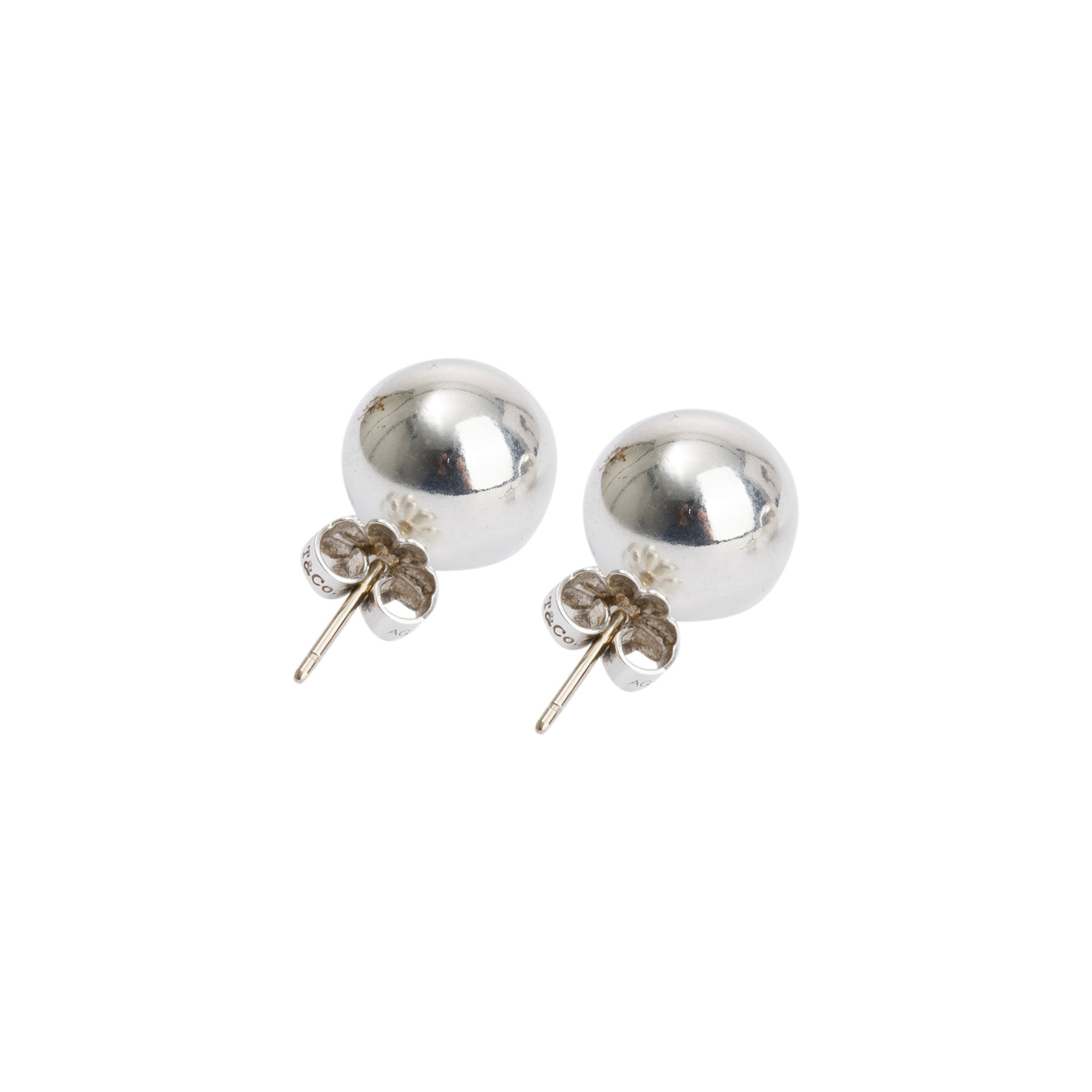 Tiffany & Co. Sterling Silver HardWear 10 MM Ball Earrings