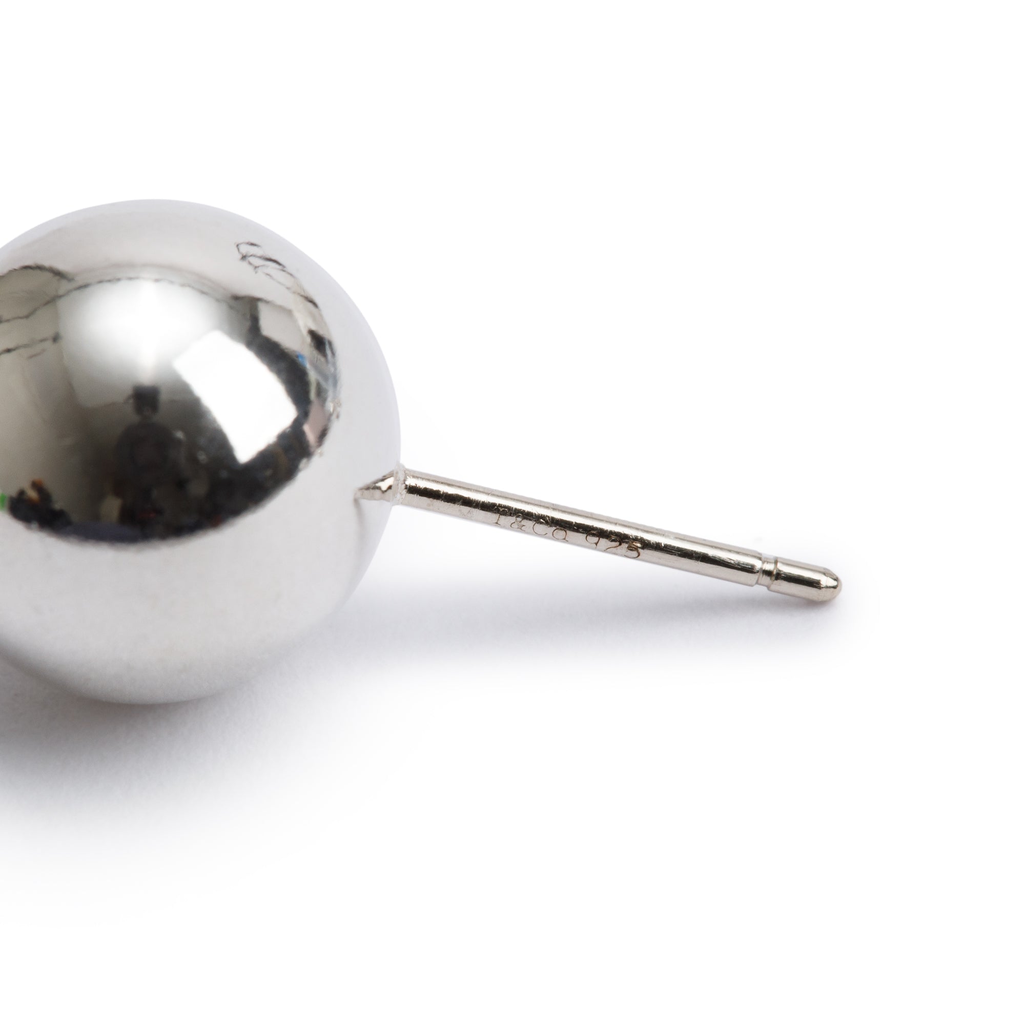 Tiffany & Co. Sterling Silver HardWear 10 MM Ball Earrings