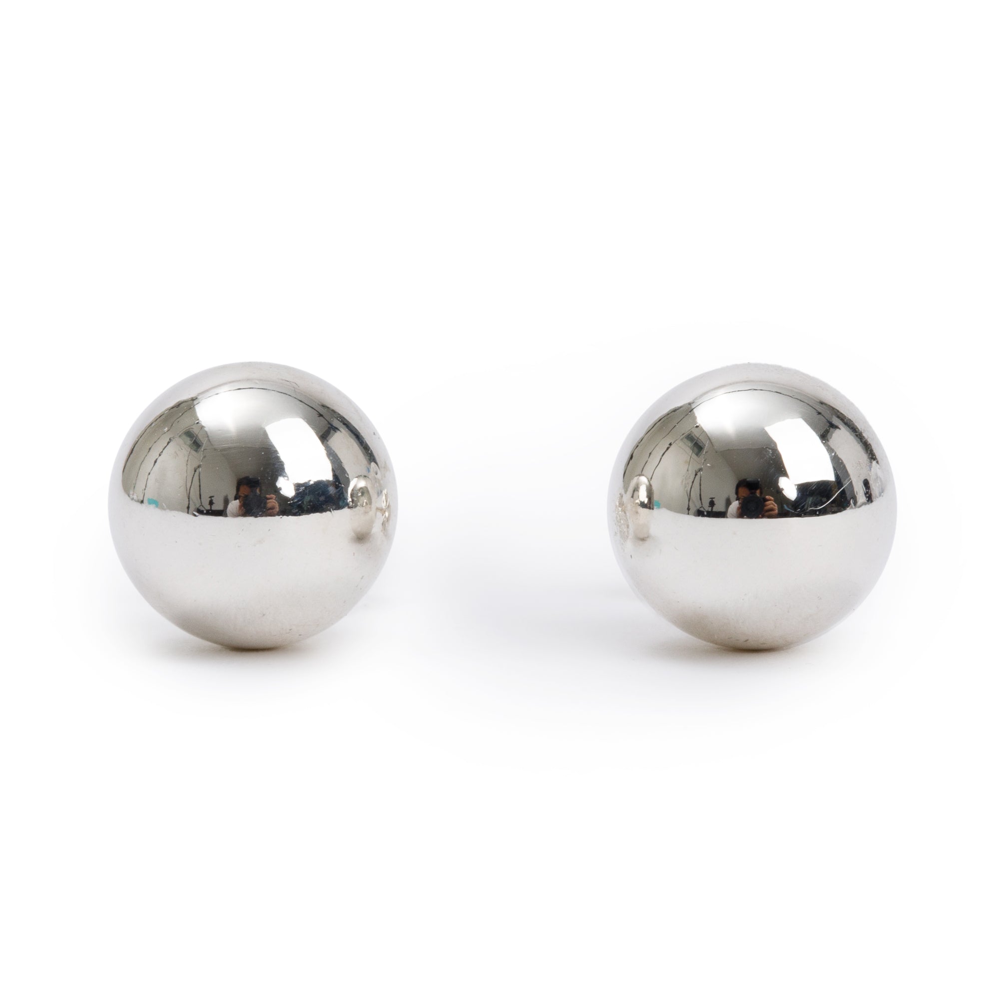Tiffany & Co. Sterling Silver HardWear 10 MM Ball Earrings w/ Box