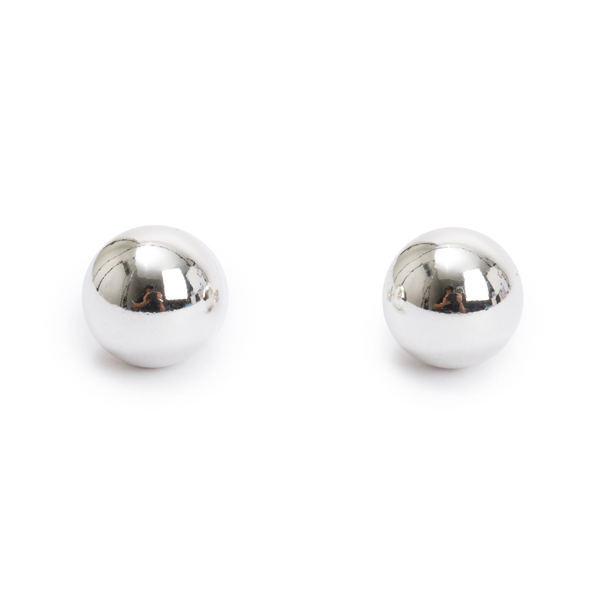 Tiffany & Co. Sterling Silver HardWear 10 MM Ball Earrings
