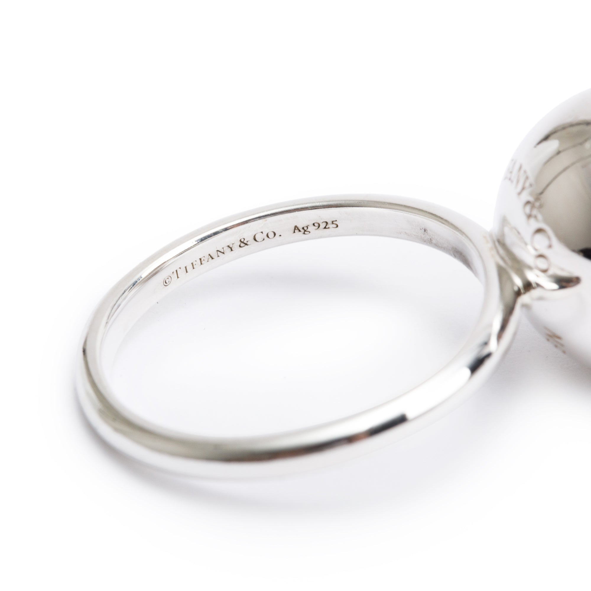 Tiffany & Co. Sterling Silver HardWear 15.7 MM Ball Ring, Size 10