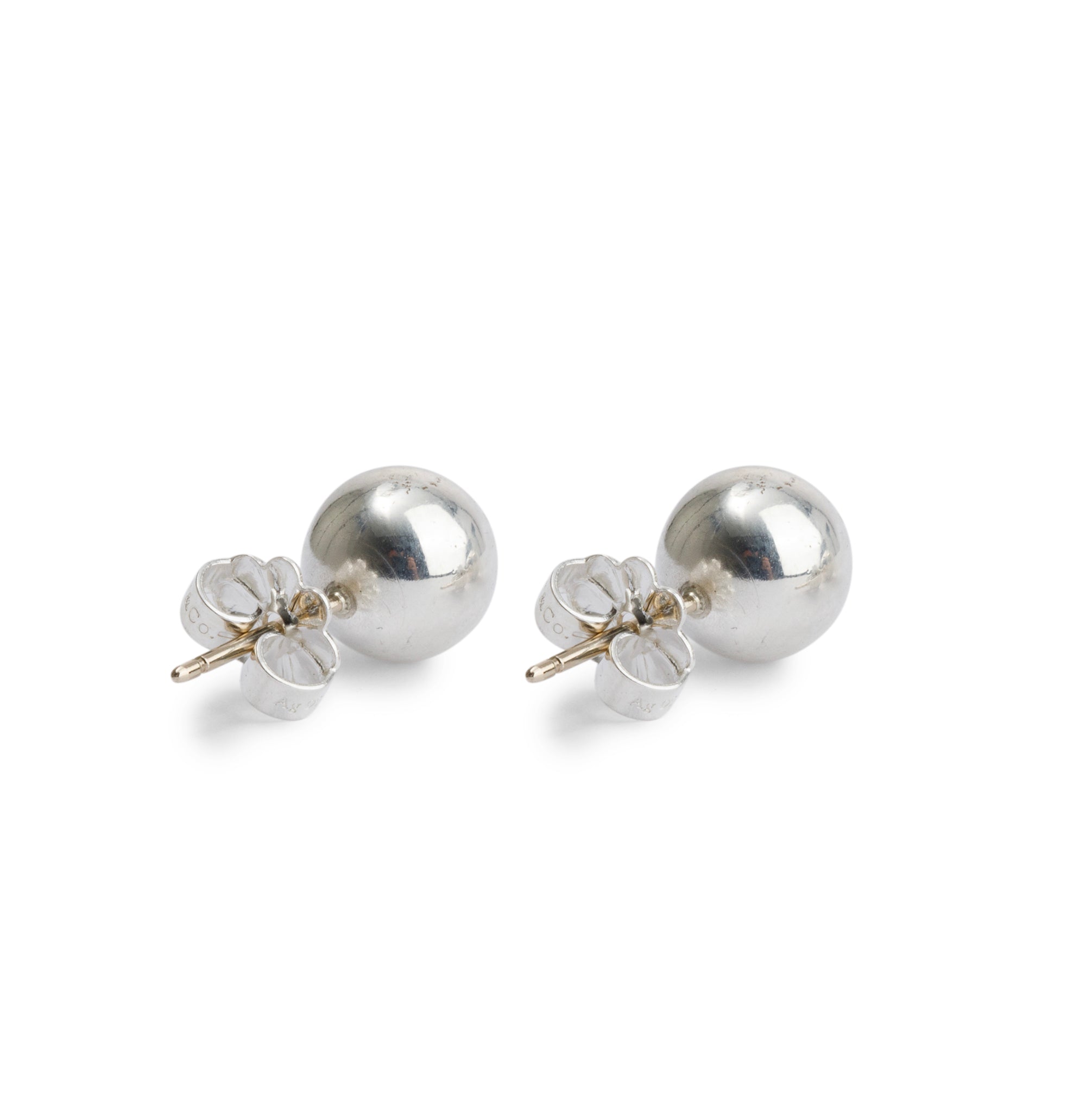 Tiffany & Co. Sterling Silver HardWear 8 MM Ball Earrings