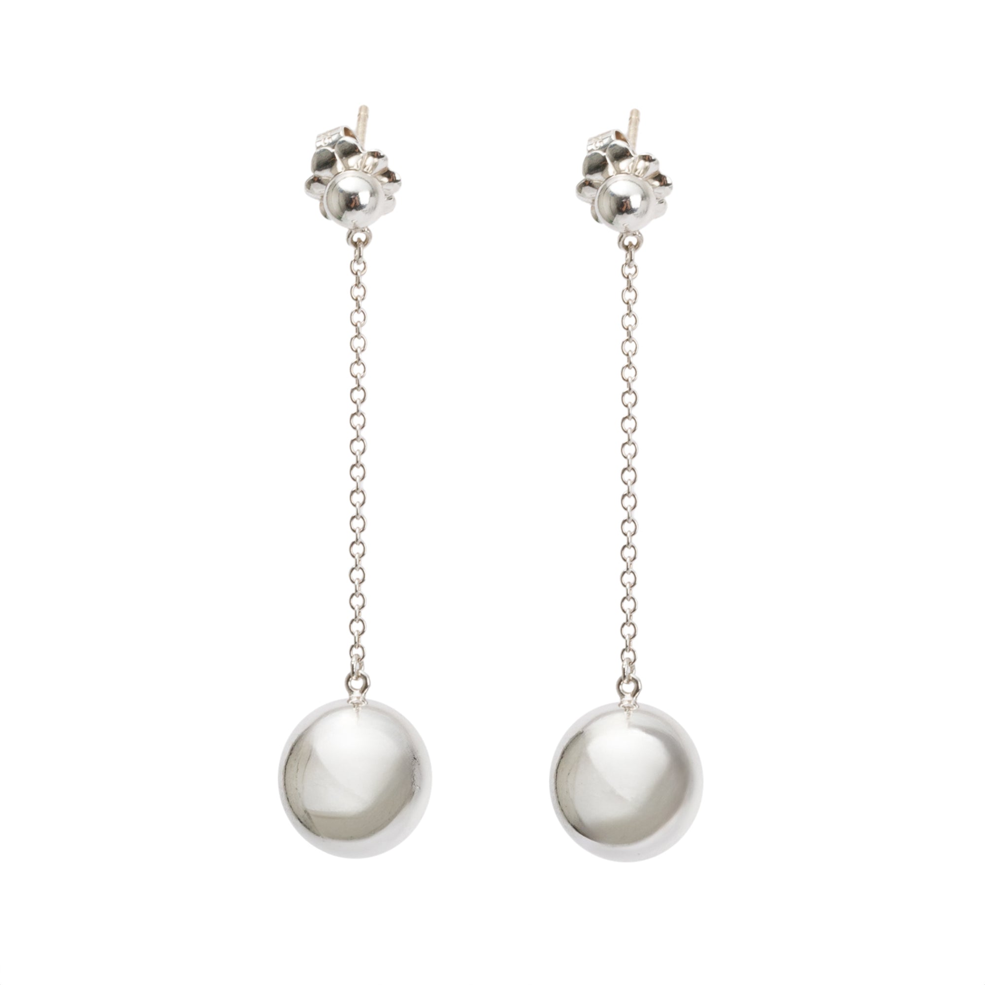 Tiffany & Co. Sterling Silver HardWear Ball Drop Earrings