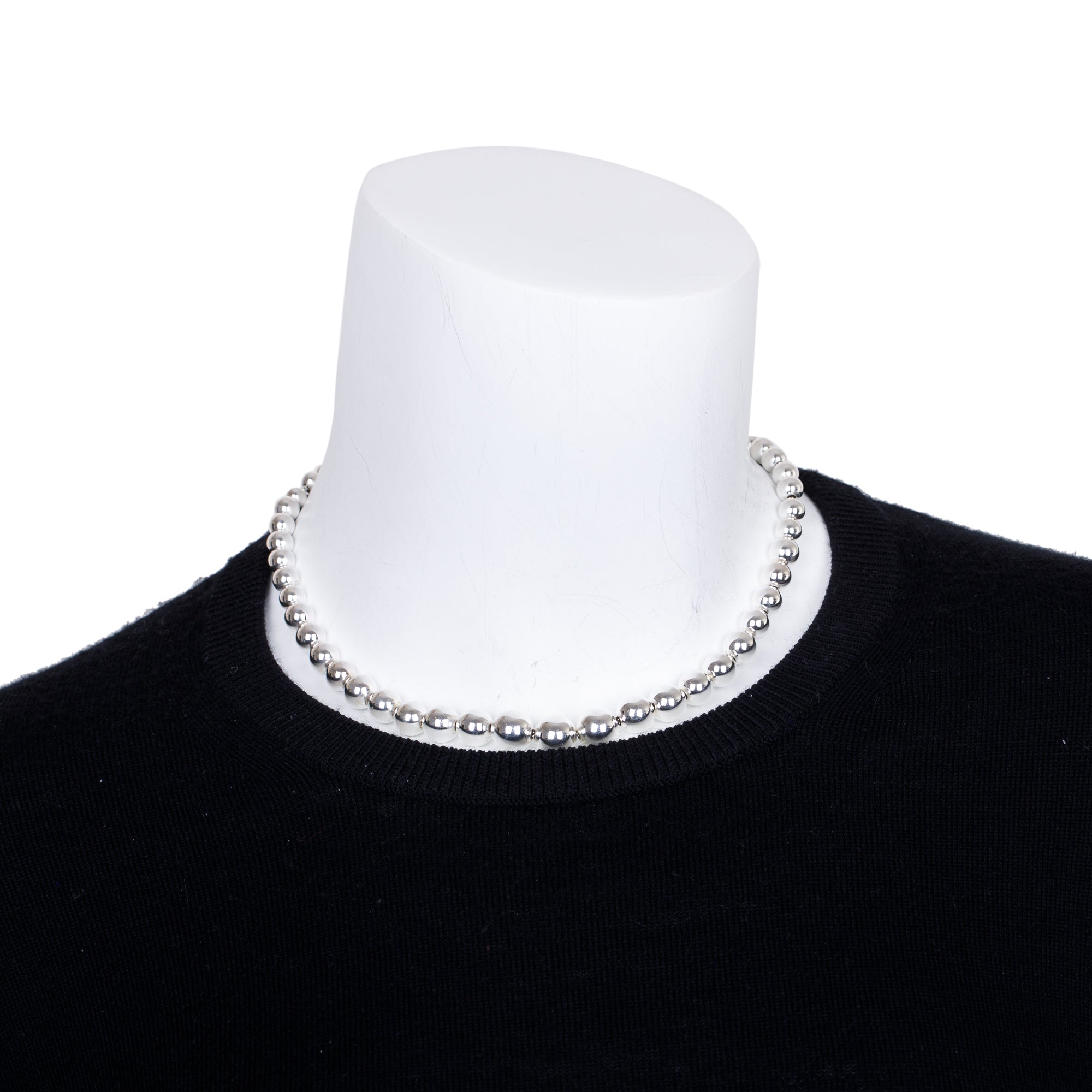 Tiffany & Co. Sterling Silver HardWear Graduated Ball Necklace
