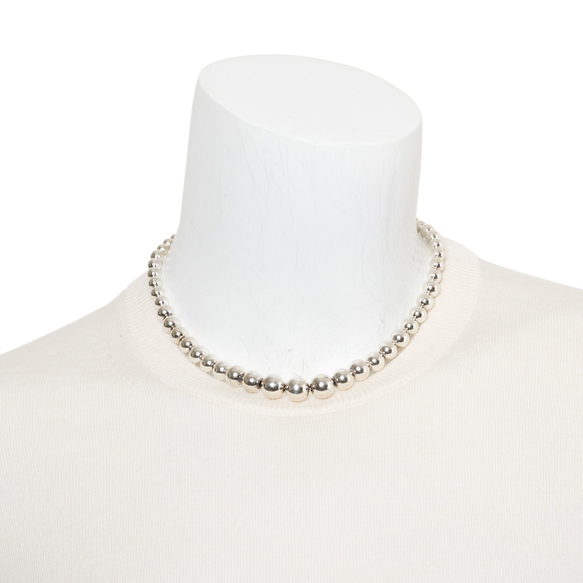 Tiffany & Co. Sterling Silver HardWear Graduated Ball Necklace