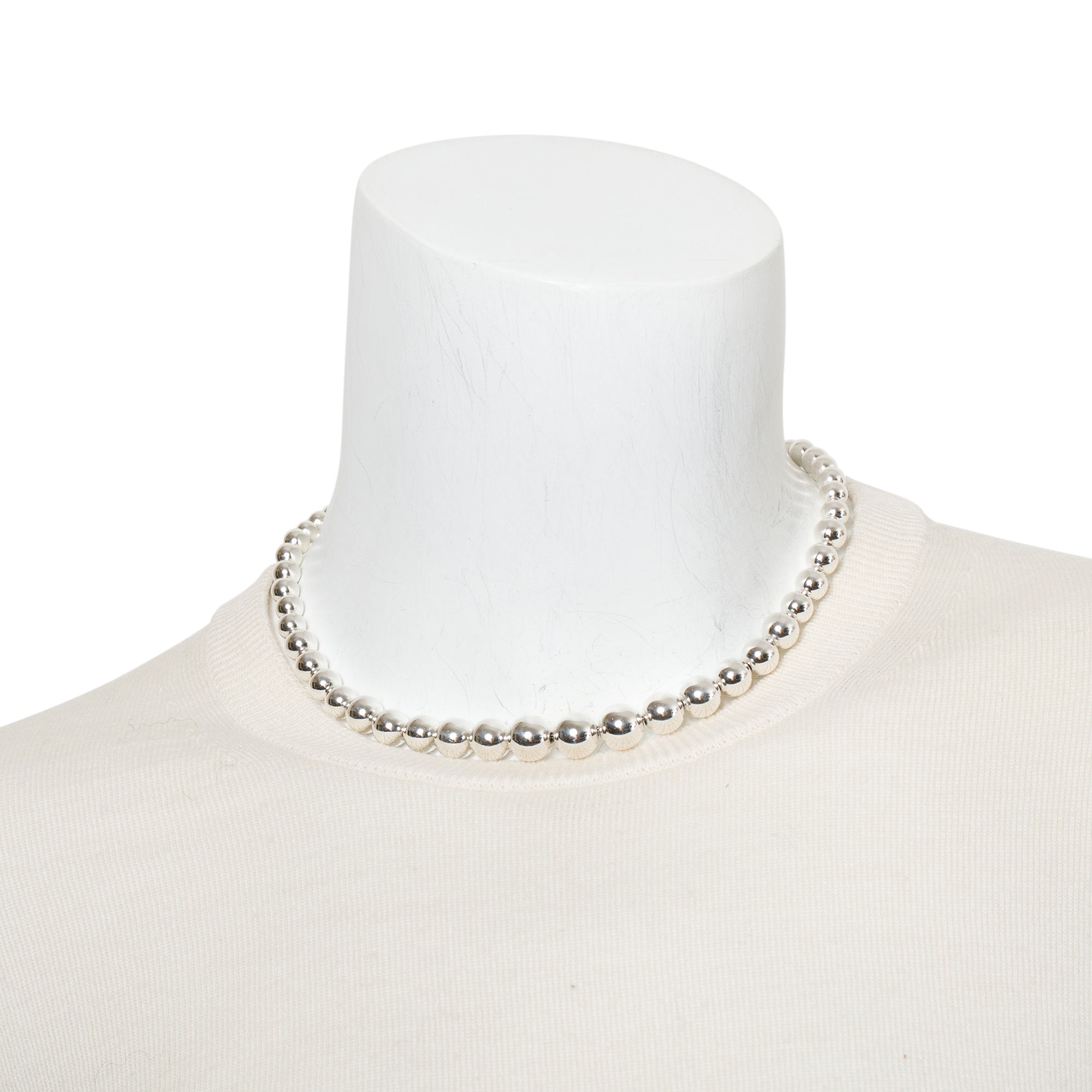 Tiffany & Co. Sterling Silver HardWear Graduated Ball Necklace