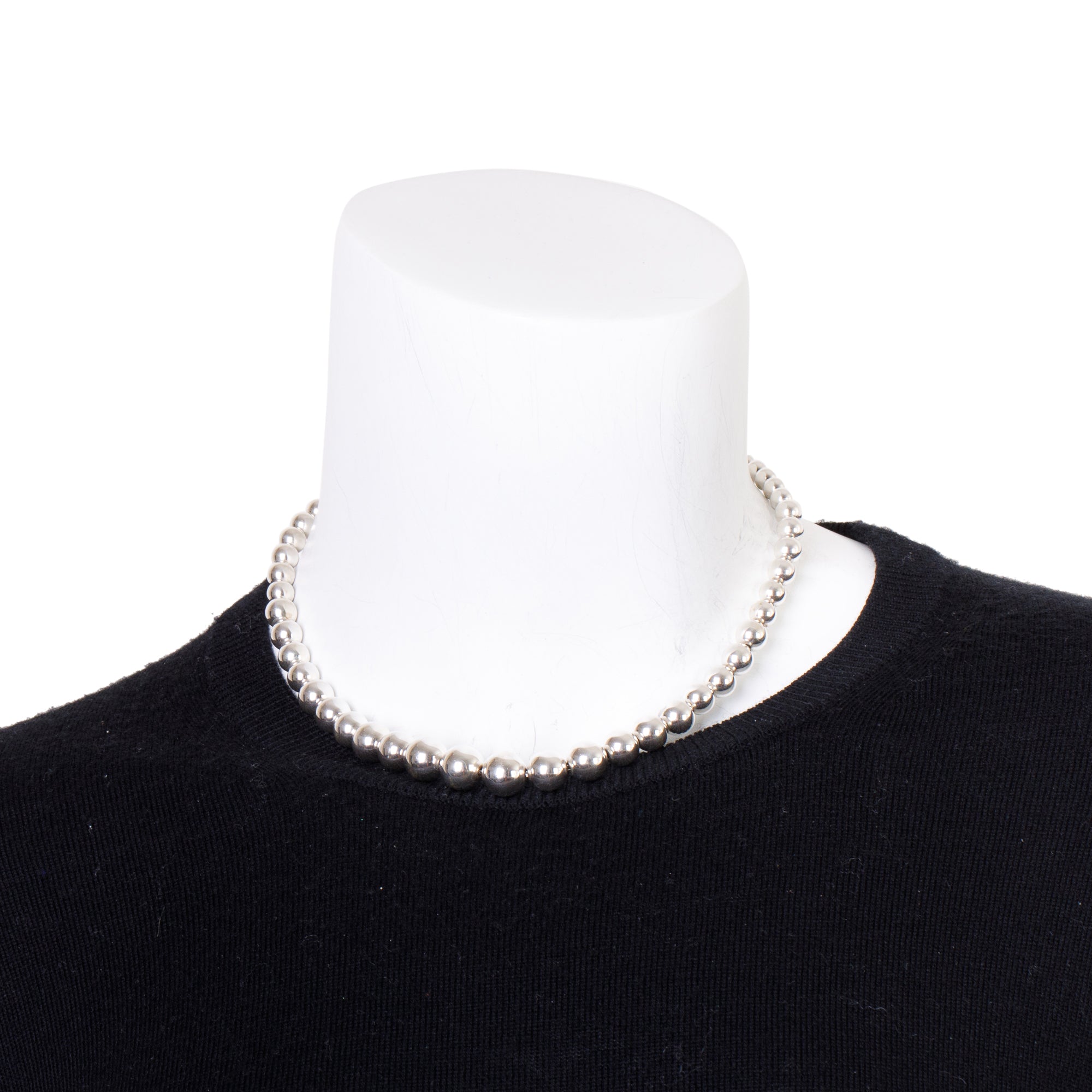 Tiffany & Co. Sterling Silver HardWear Graduated Ball Necklace