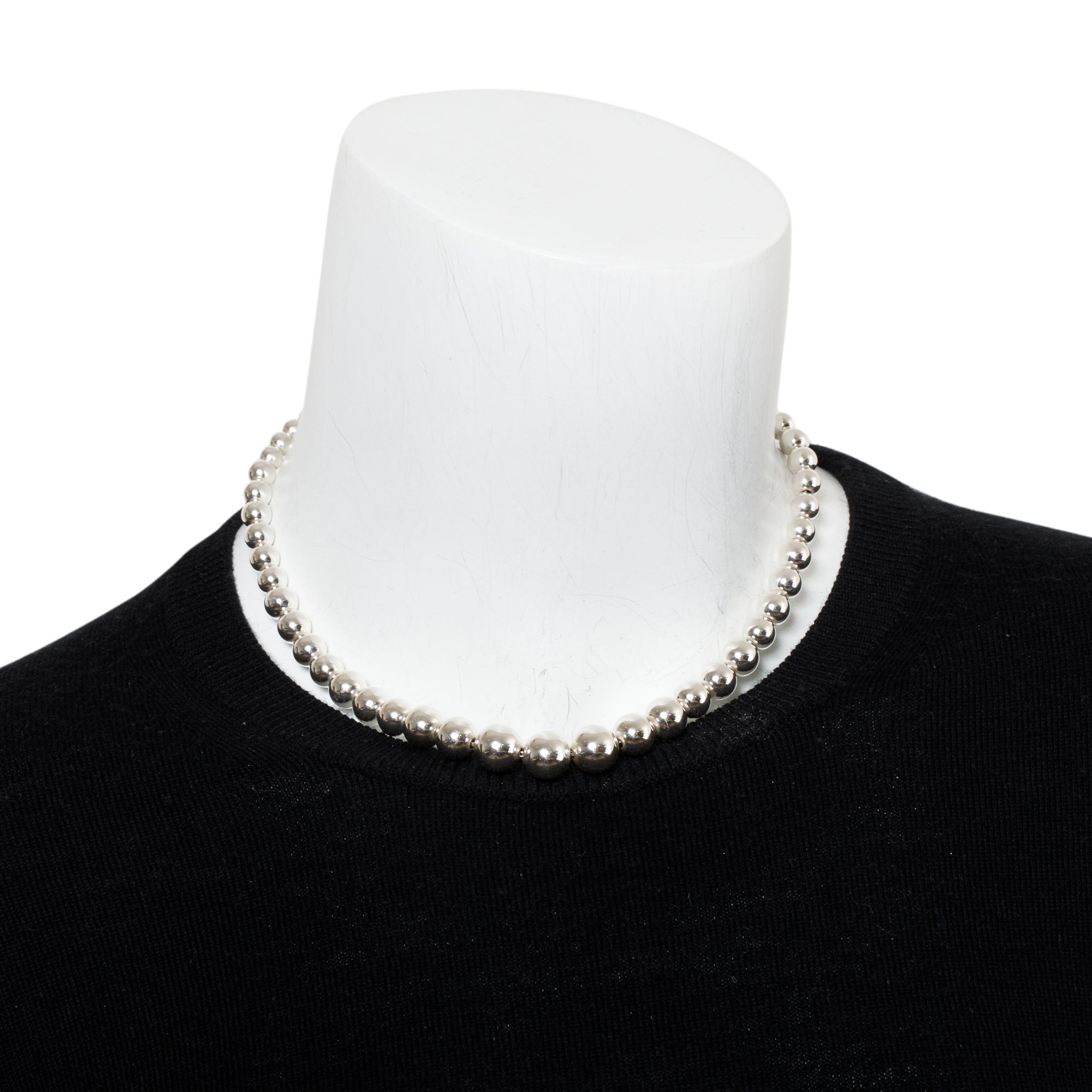 Tiffany & Co. Sterling Silver HardWear Graduated Ball Necklace