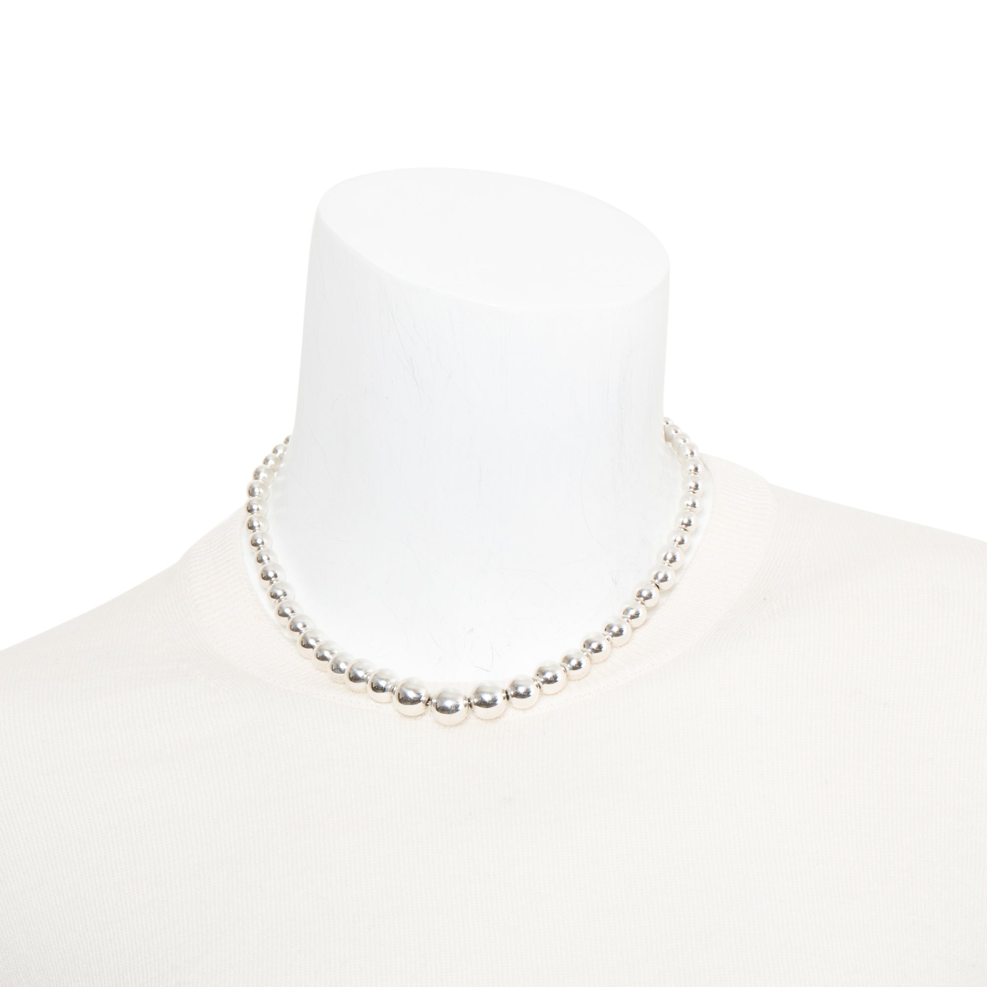 Tiffany & Co. Sterling Silver HardWear Graduated Ball Necklace
