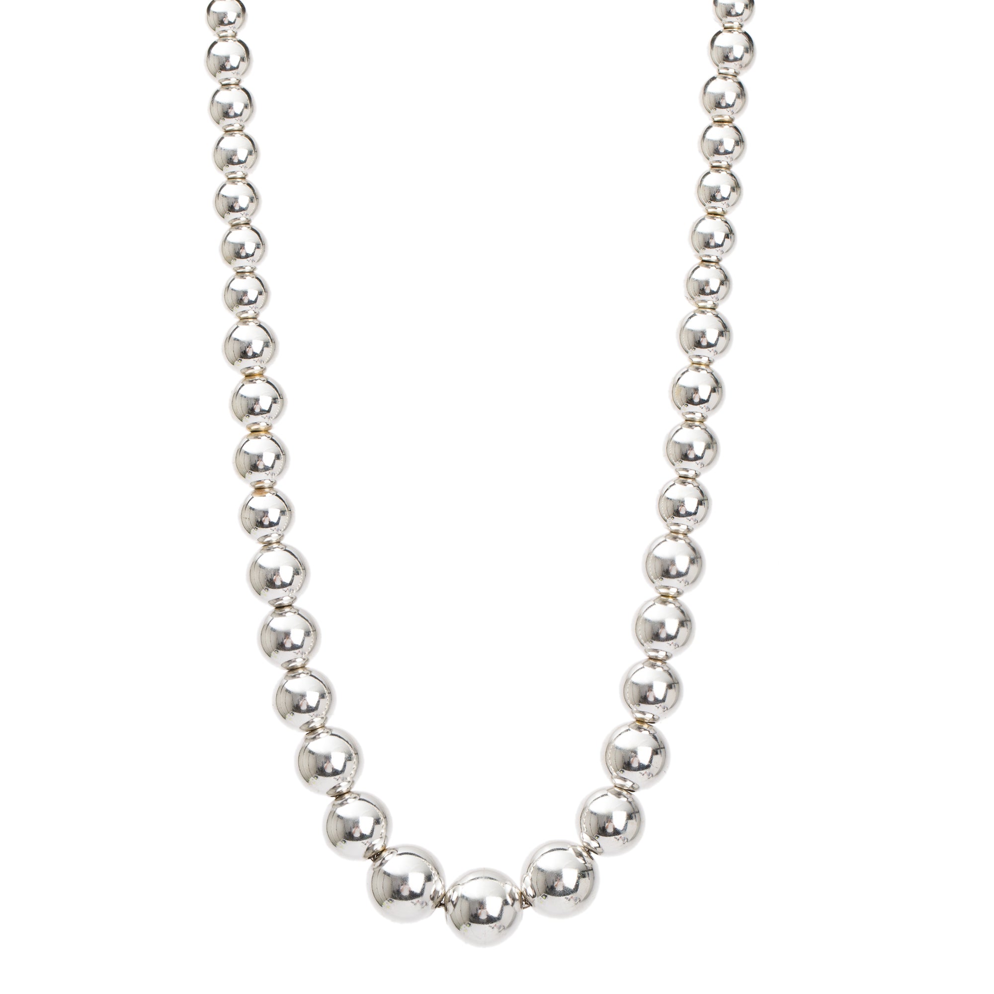 Tiffany & Co. Sterling Silver HardWear Graduated Ball Necklace
