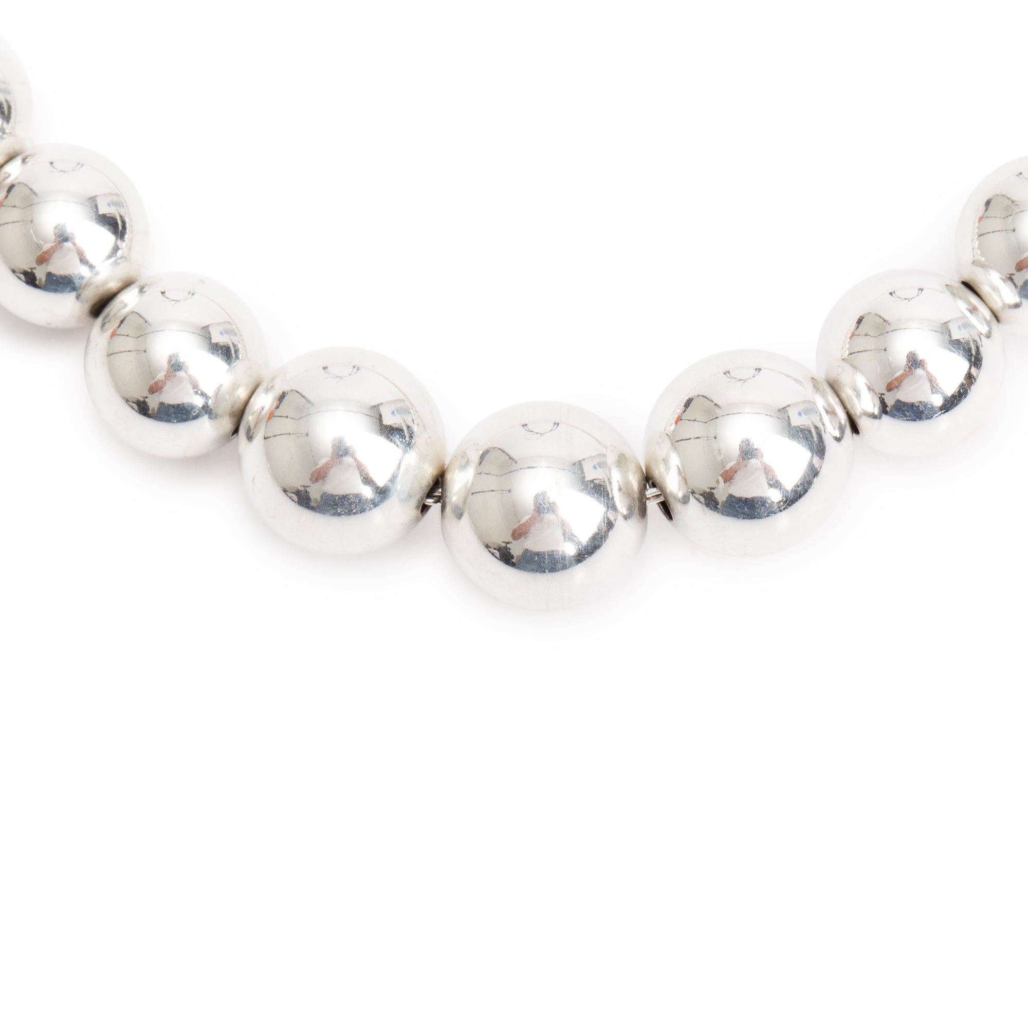 Tiffany & Co. Sterling Silver HardWear Graduated Ball Necklace