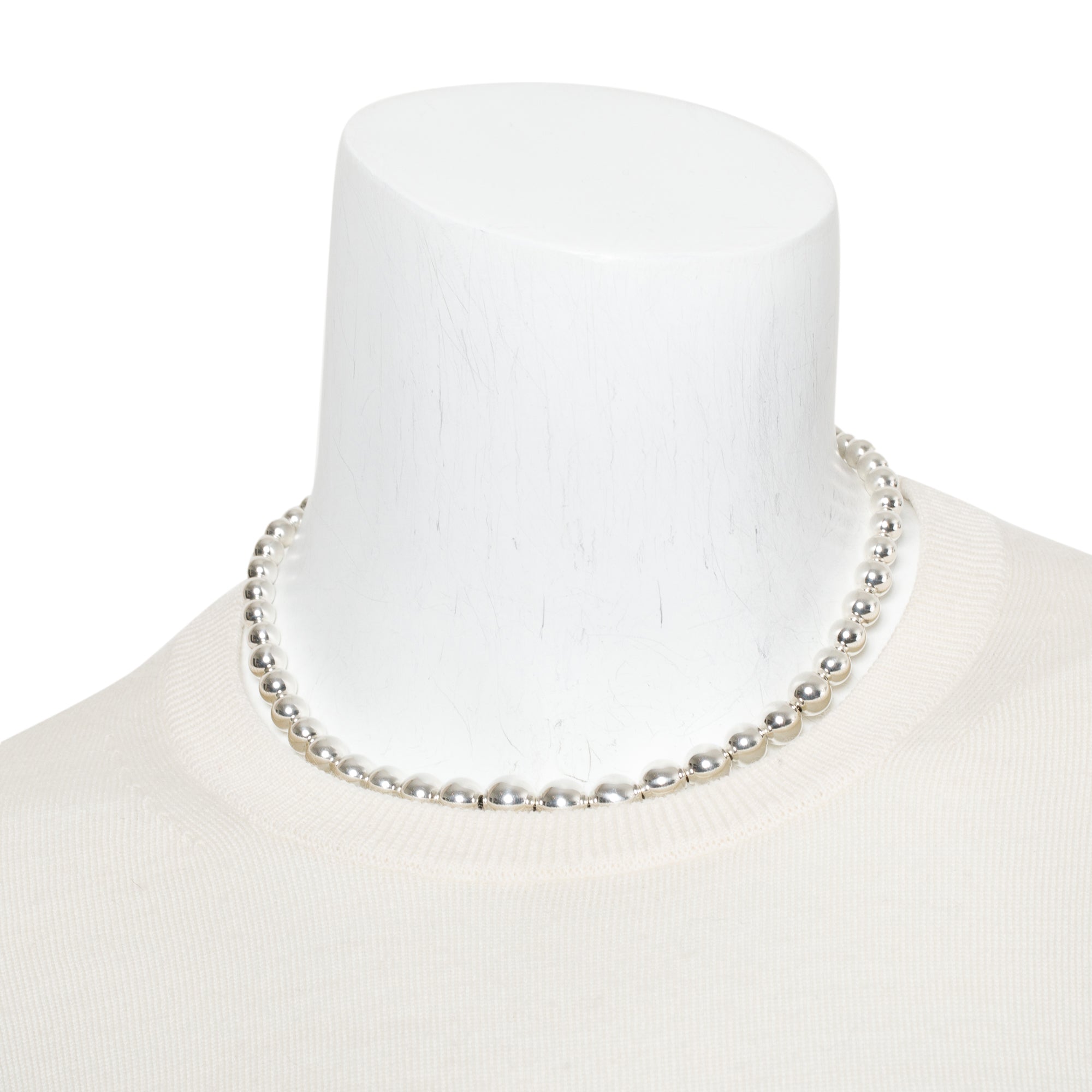 Tiffany & Co. Sterling Silver HardWear Graduated Ball Necklace