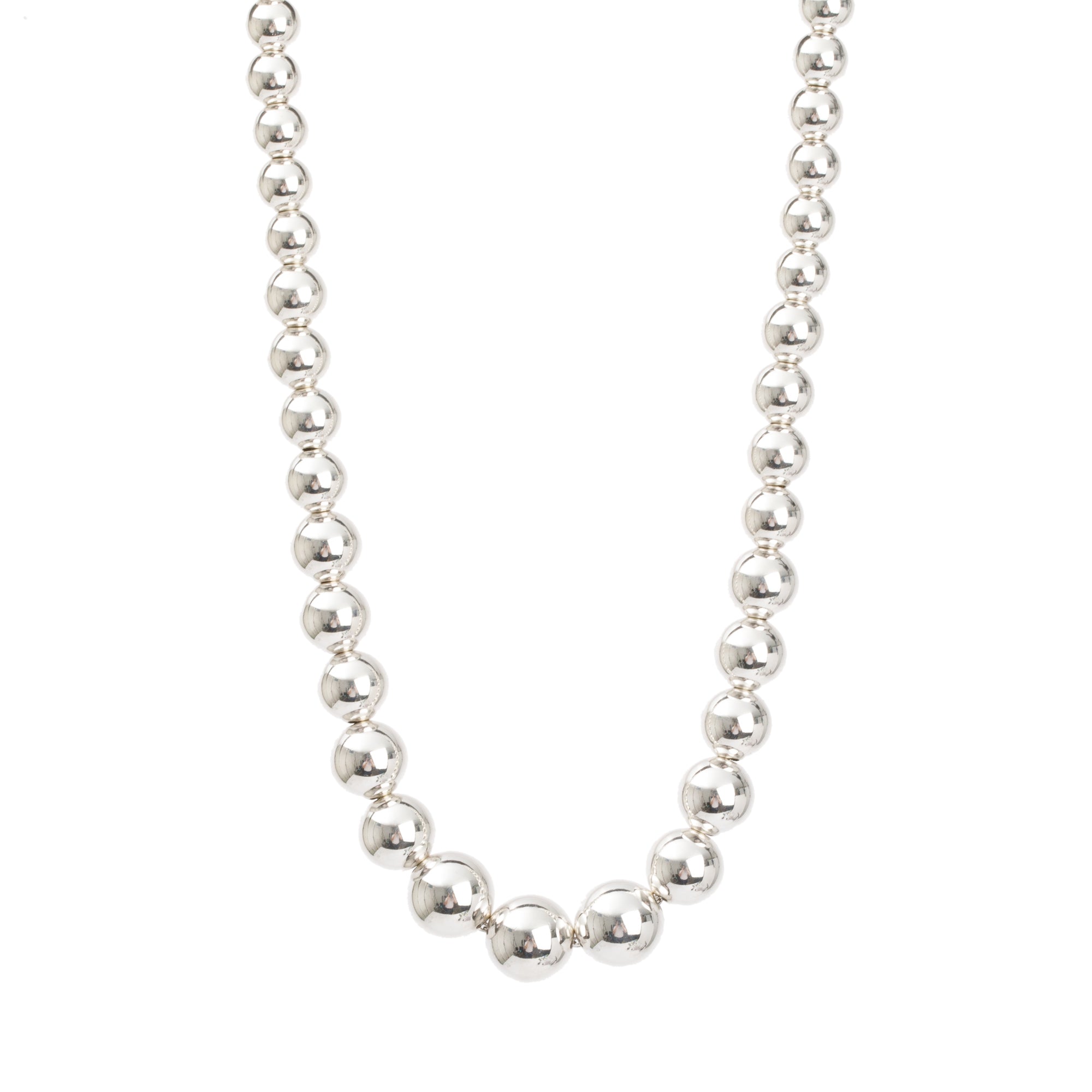 Tiffany & Co. Sterling Silver HardWear Graduated Ball Necklace
