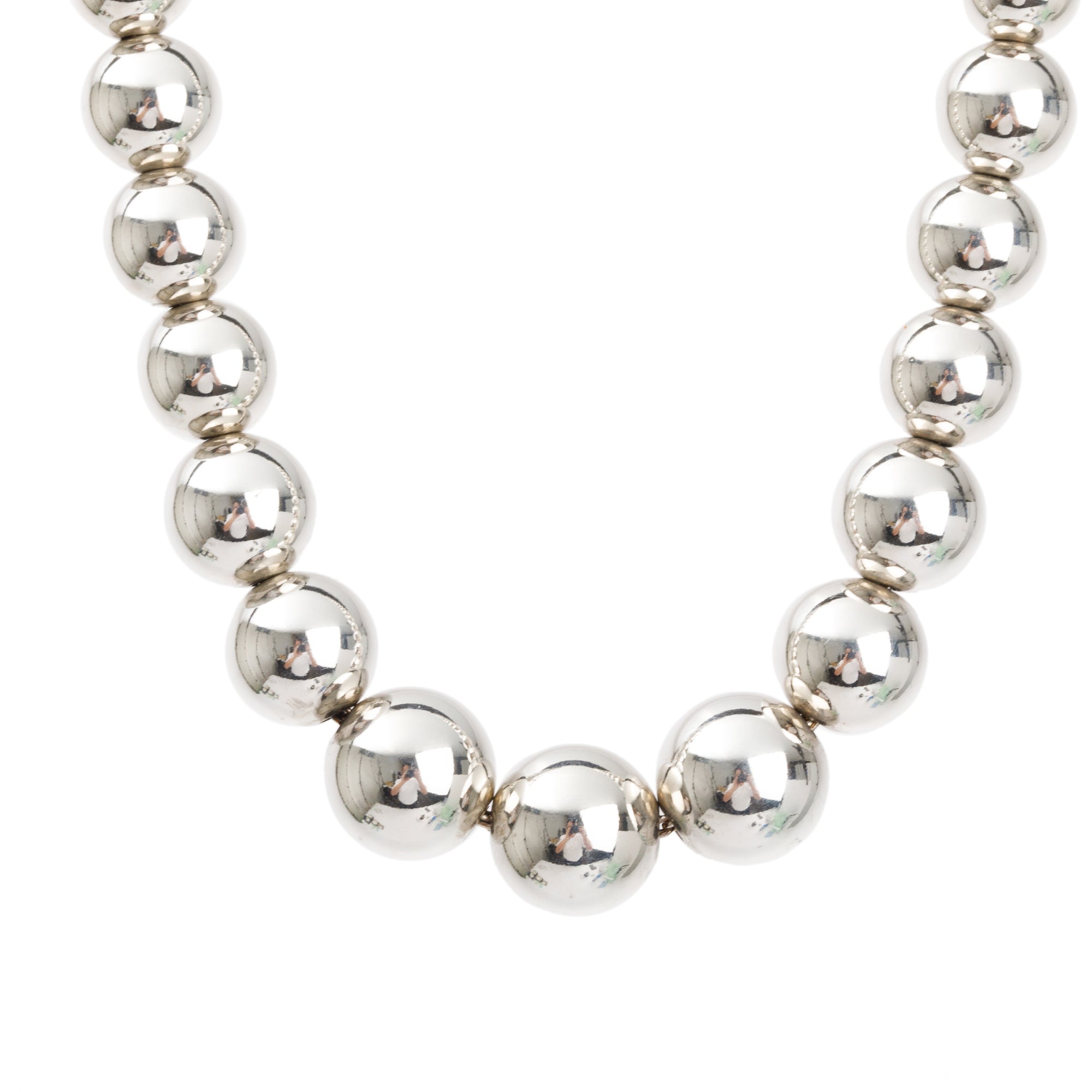 Tiffany & Co. Sterling Silver HardWear Graduated Ball Necklace