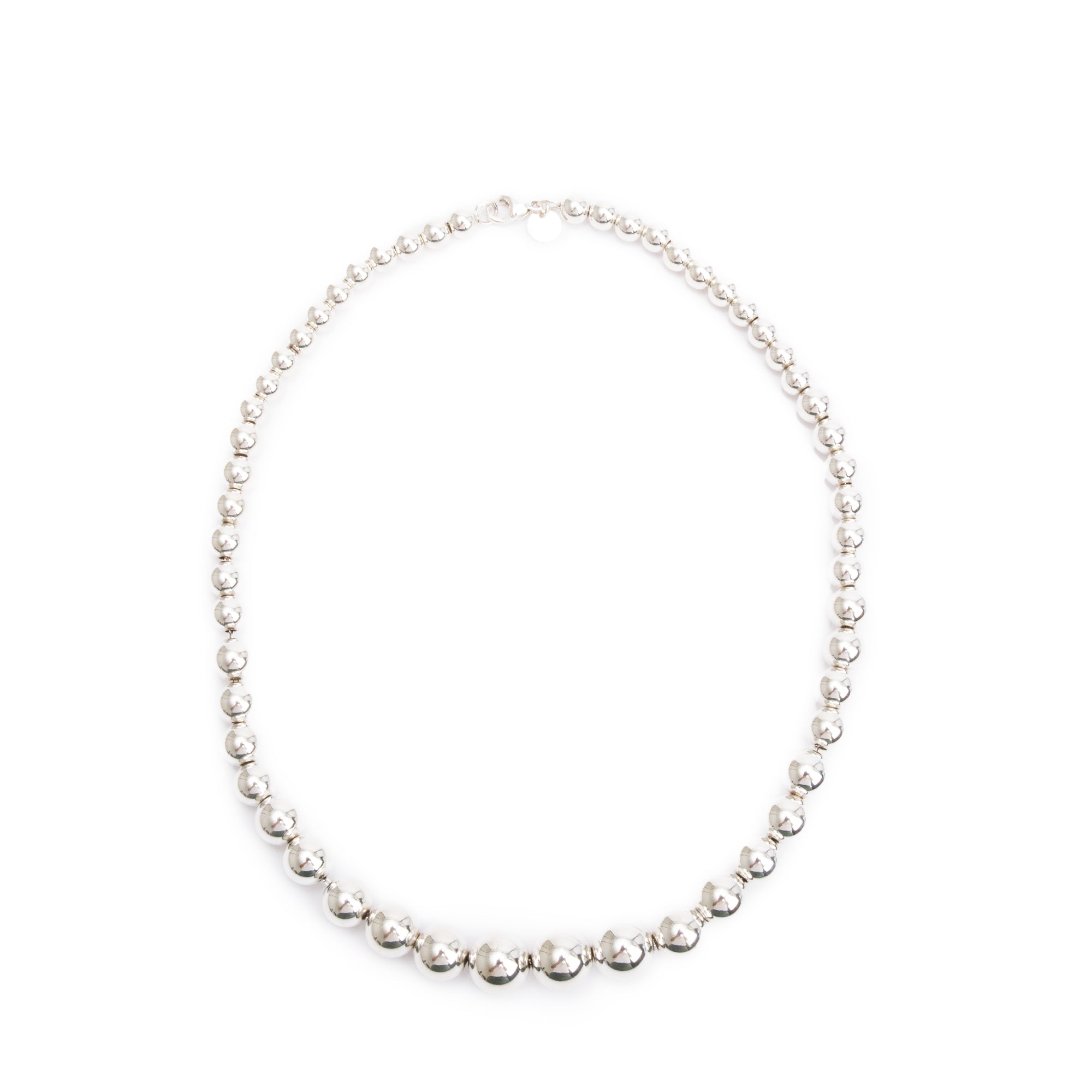 Tiffany & Co. Sterling Silver HardWear Graduated Ball Necklace