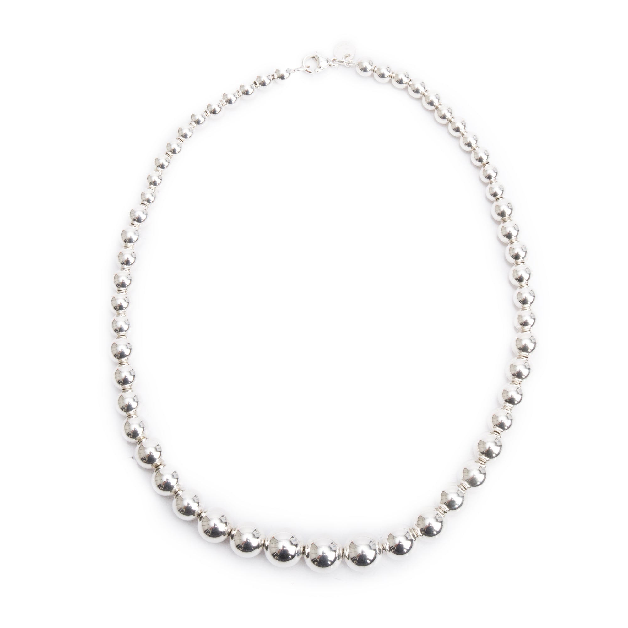 Tiffany & Co. Sterling Silver HardWear Graduated Ball Necklace