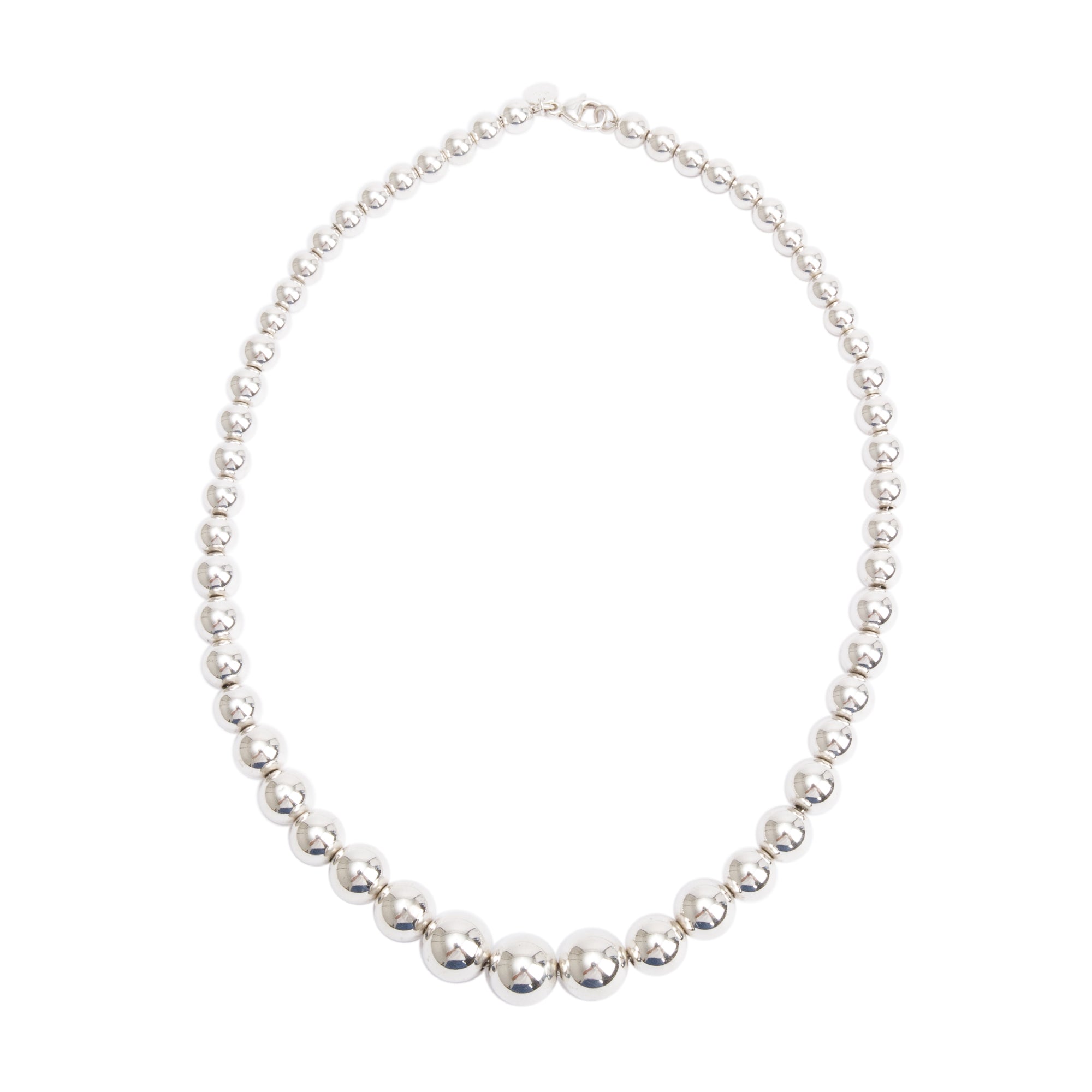 Tiffany & Co. Sterling Silver HardWear Graduated Ball Necklace