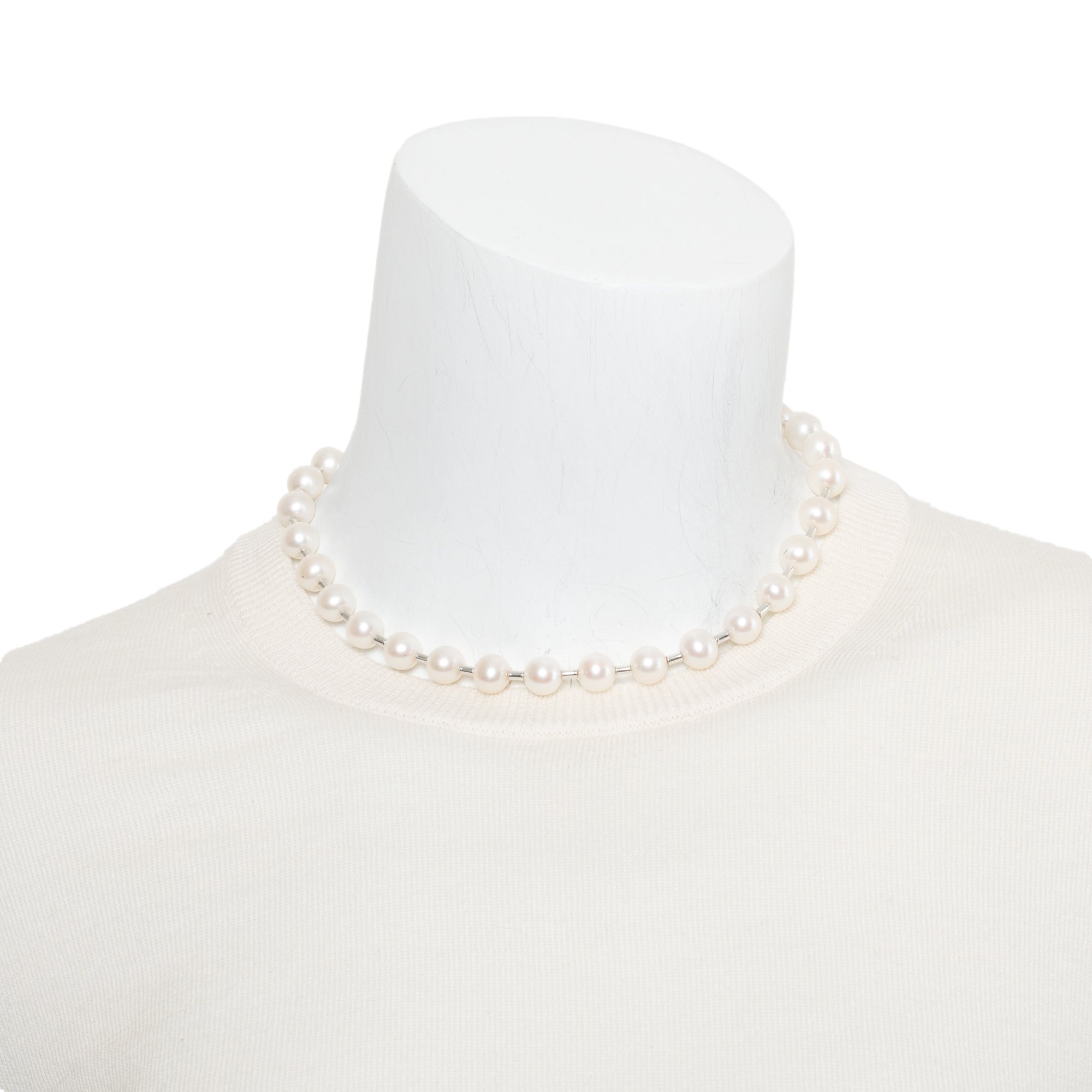 Tiffany & Co. Sterling Silver Hardwear Freshwater Pearl Necklace w/ Box