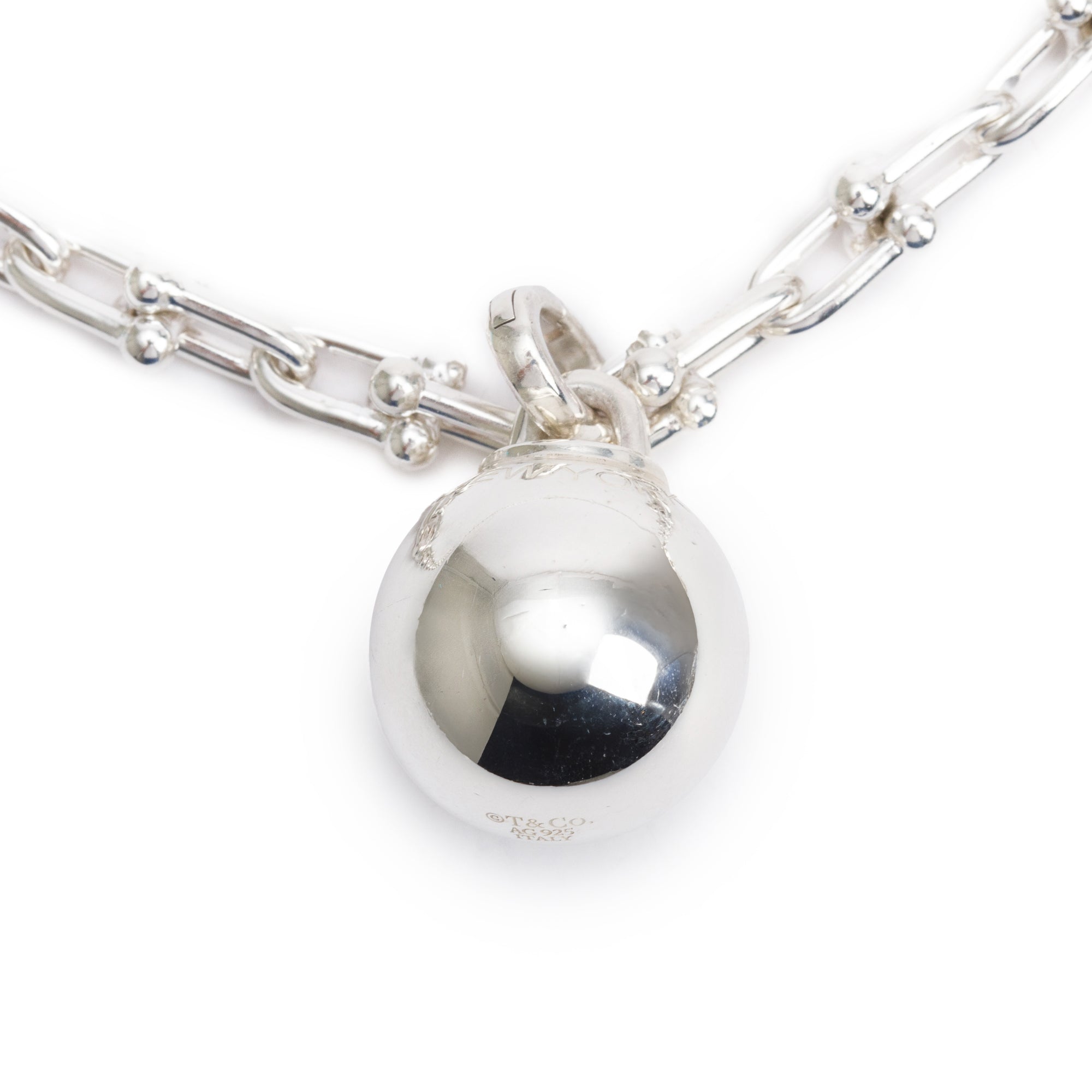 Tiffany & Co. Sterling Silver Hardwear Small Wrap Necklace w/ Box & Receipt