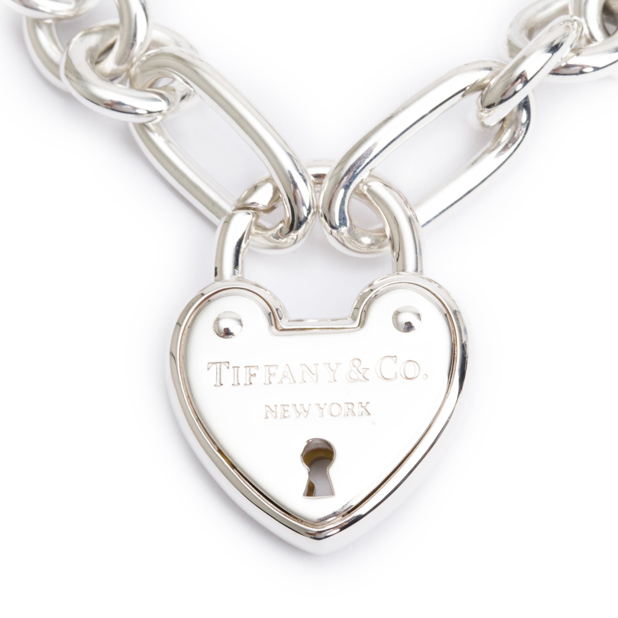 Tiffany & Co. Sterling Silver Heart Lock Bracelet