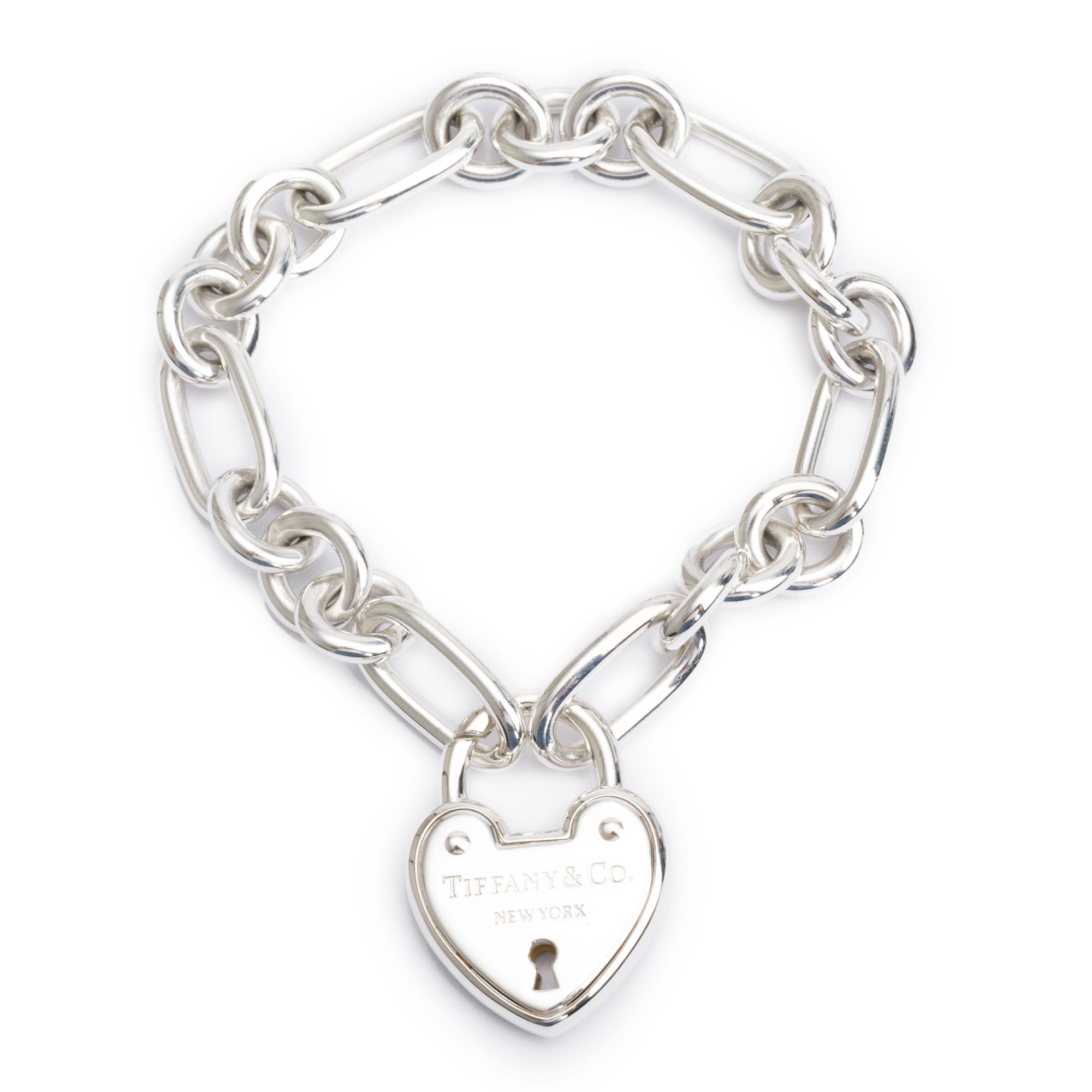 Tiffany & Co. Sterling Silver Heart Lock Bracelet