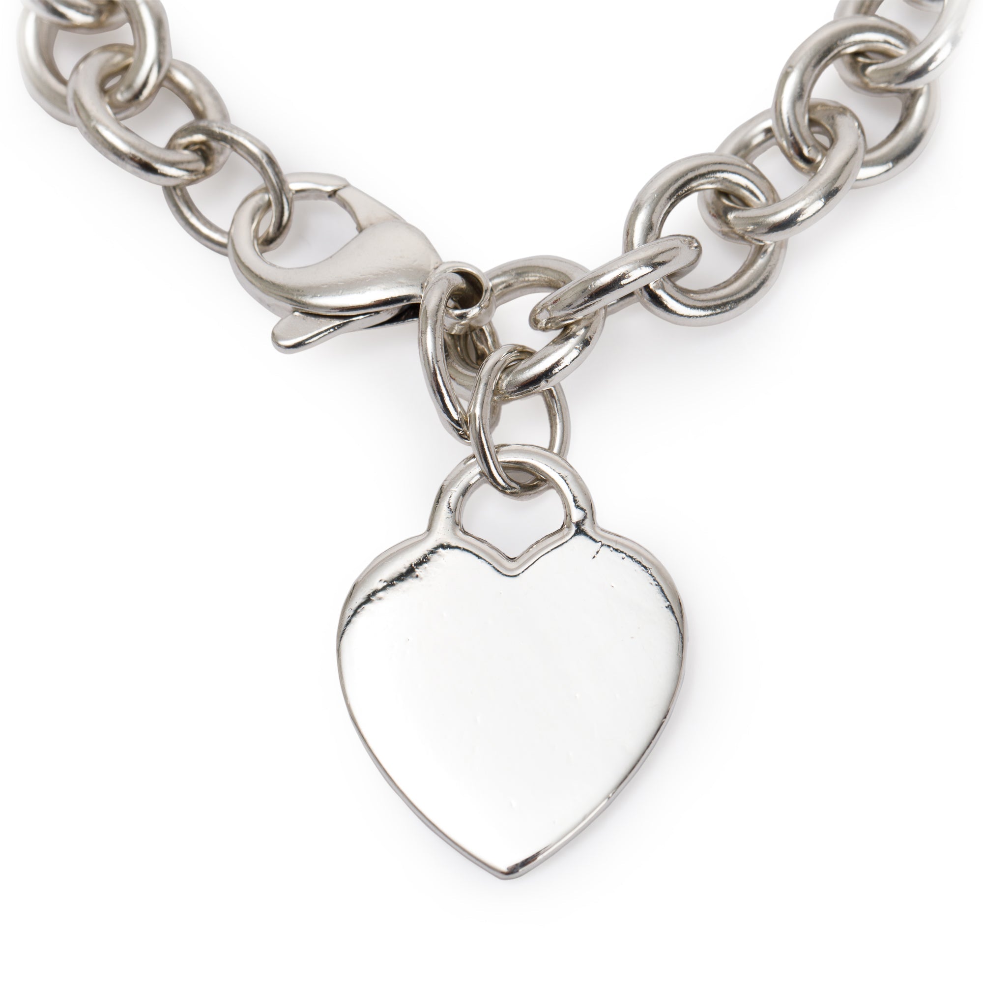 Tiffany & Co. Sterling Silver Heart Tag Charm Bracelet